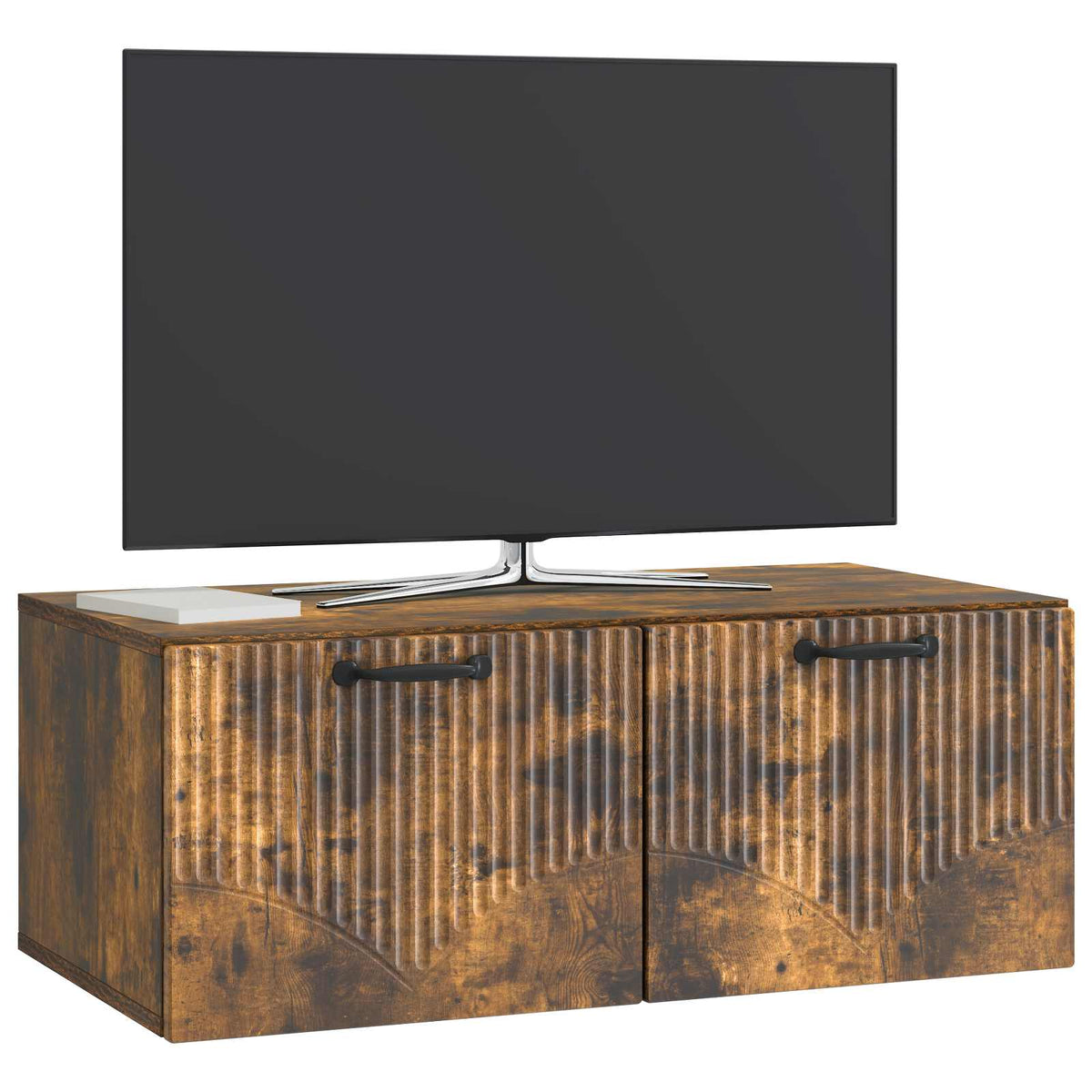 Væghængt TV-skab Røget eg 78,5 x 41 x 30 cm Konstrueret træ
