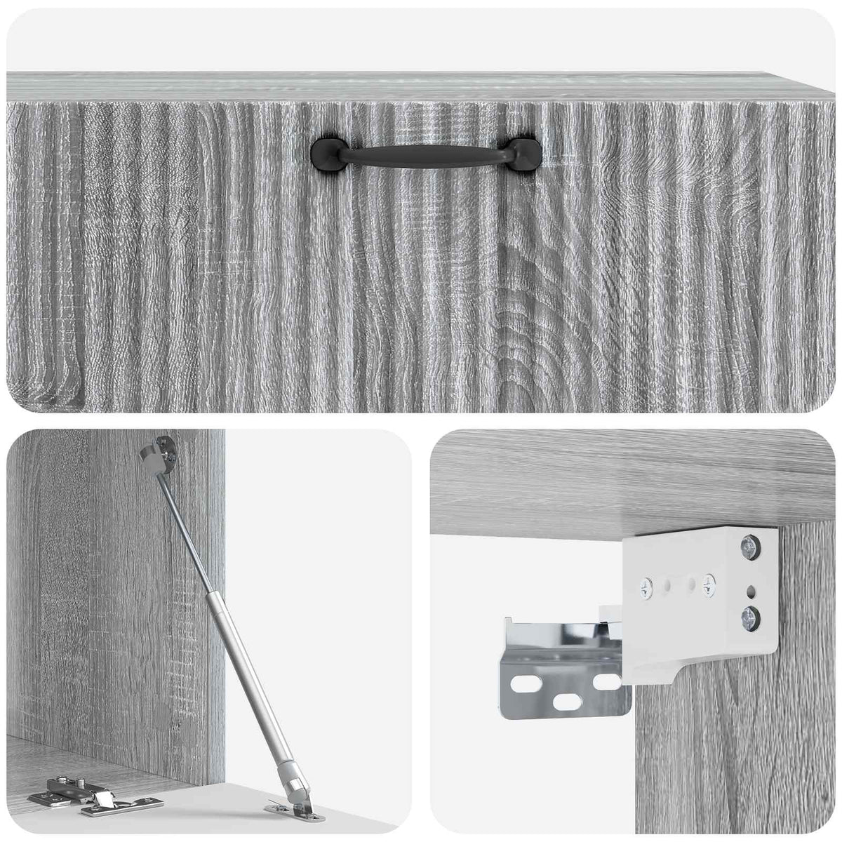 Væghængt TV-skab Grå sonoma-eg 98 x 41 x 30 cm Konstrueret træ