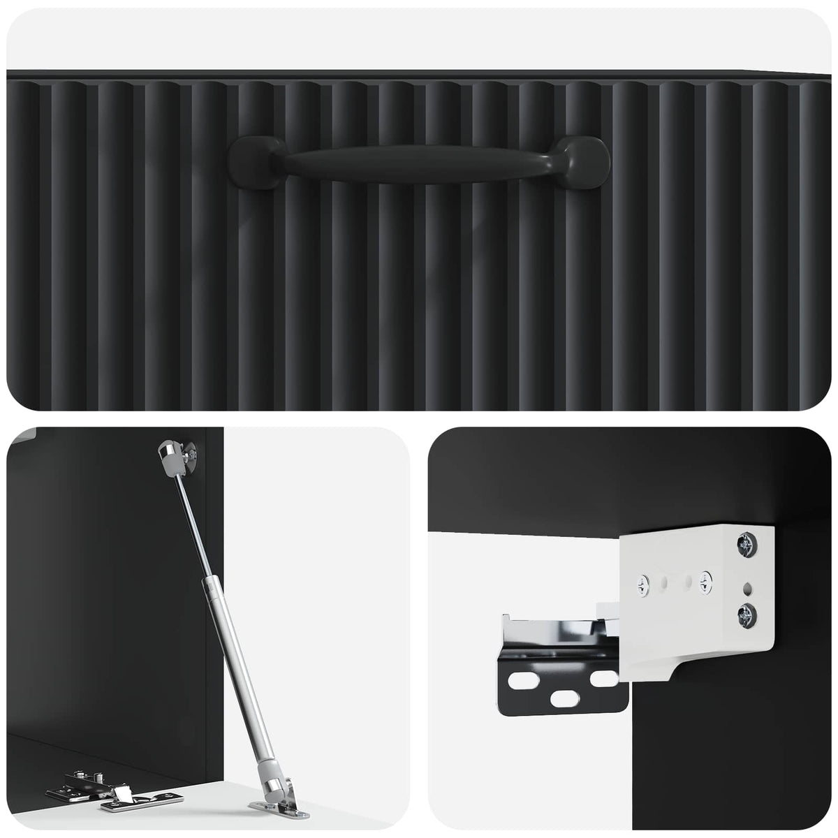 Væghængt TV-skab Sort 59,5 x 31 x 30 cm Konstrueret træ