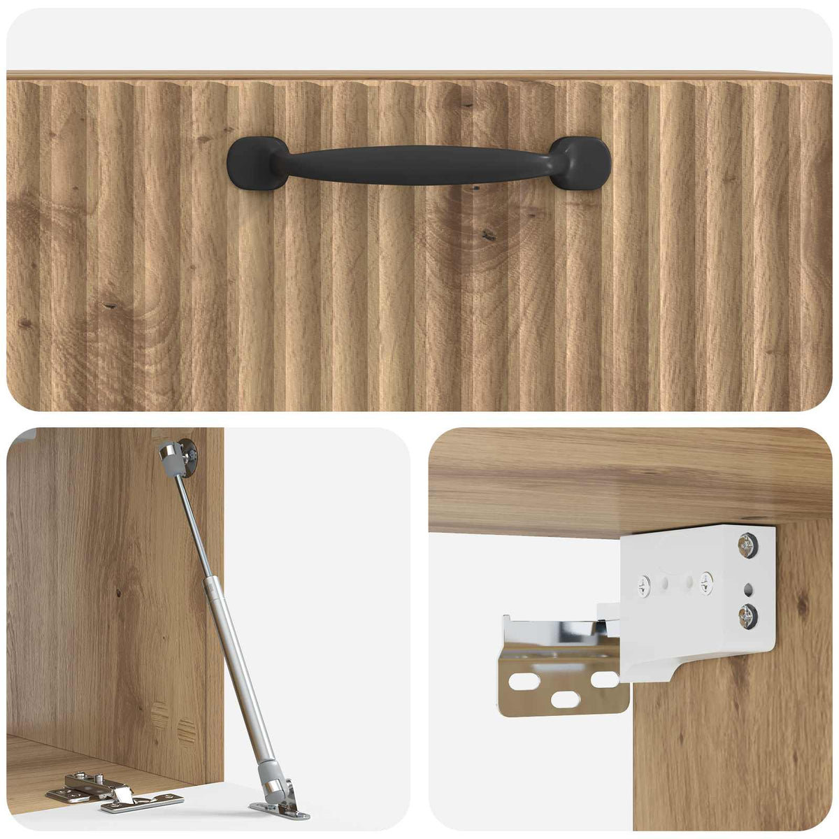 Væghængt TV-skab 59,5 x 31 x 30 cm Artisan-eg Konstrueret træ