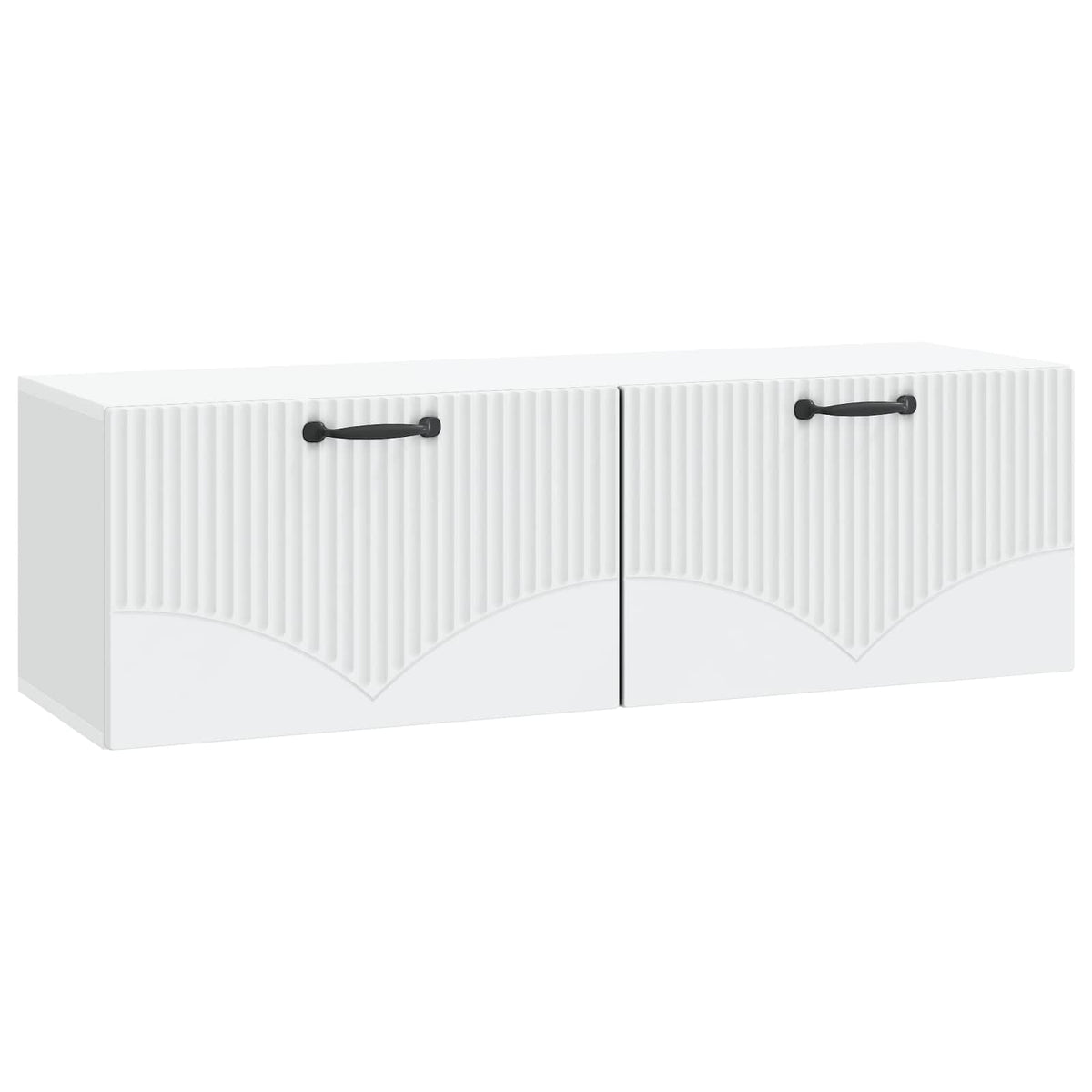 Væghængt TV-skab Hvid 98 x 31 x 30 cm Konstrueret træ