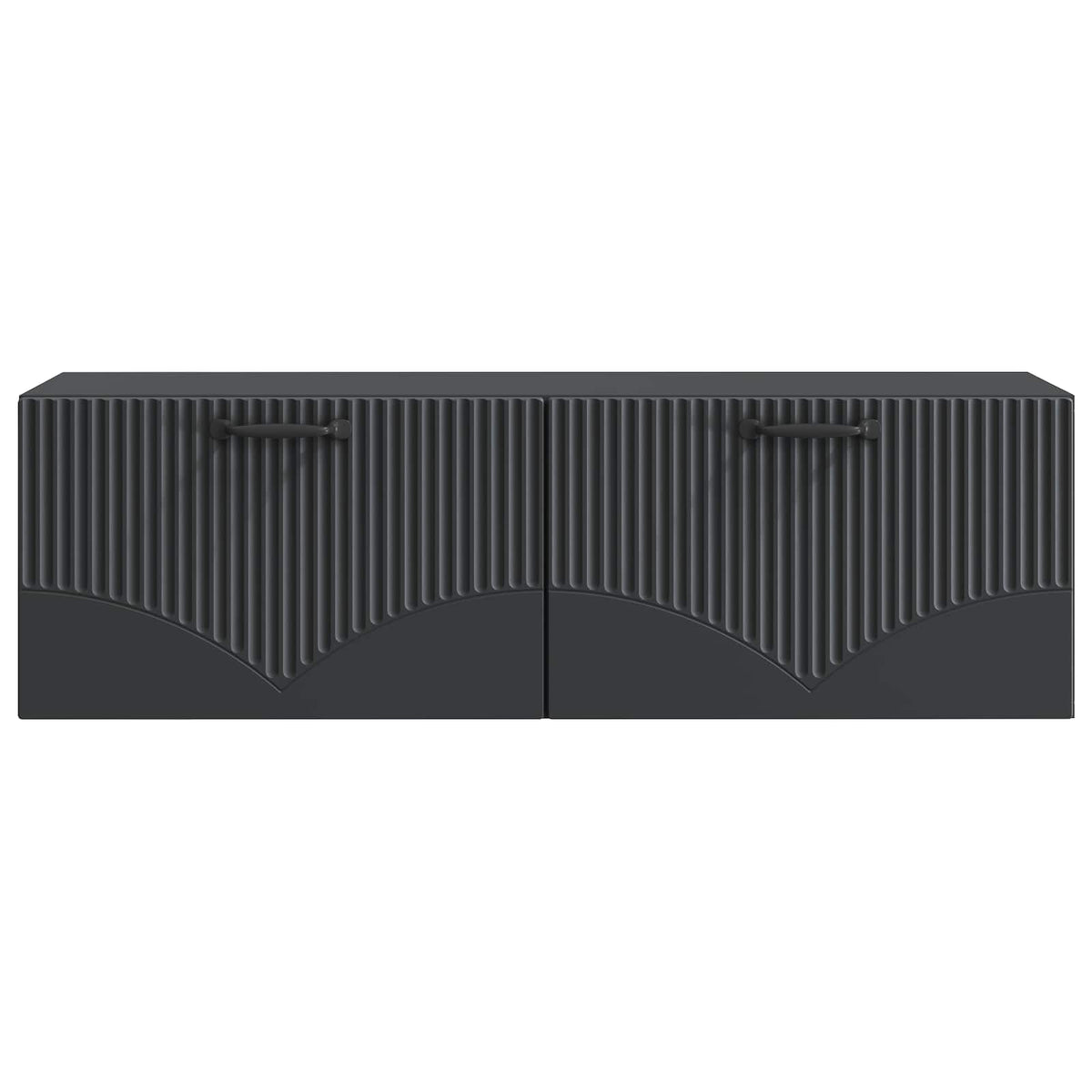 Væghængt TV-skab Sort 98 x 31 x 30 cm Konstrueret træ