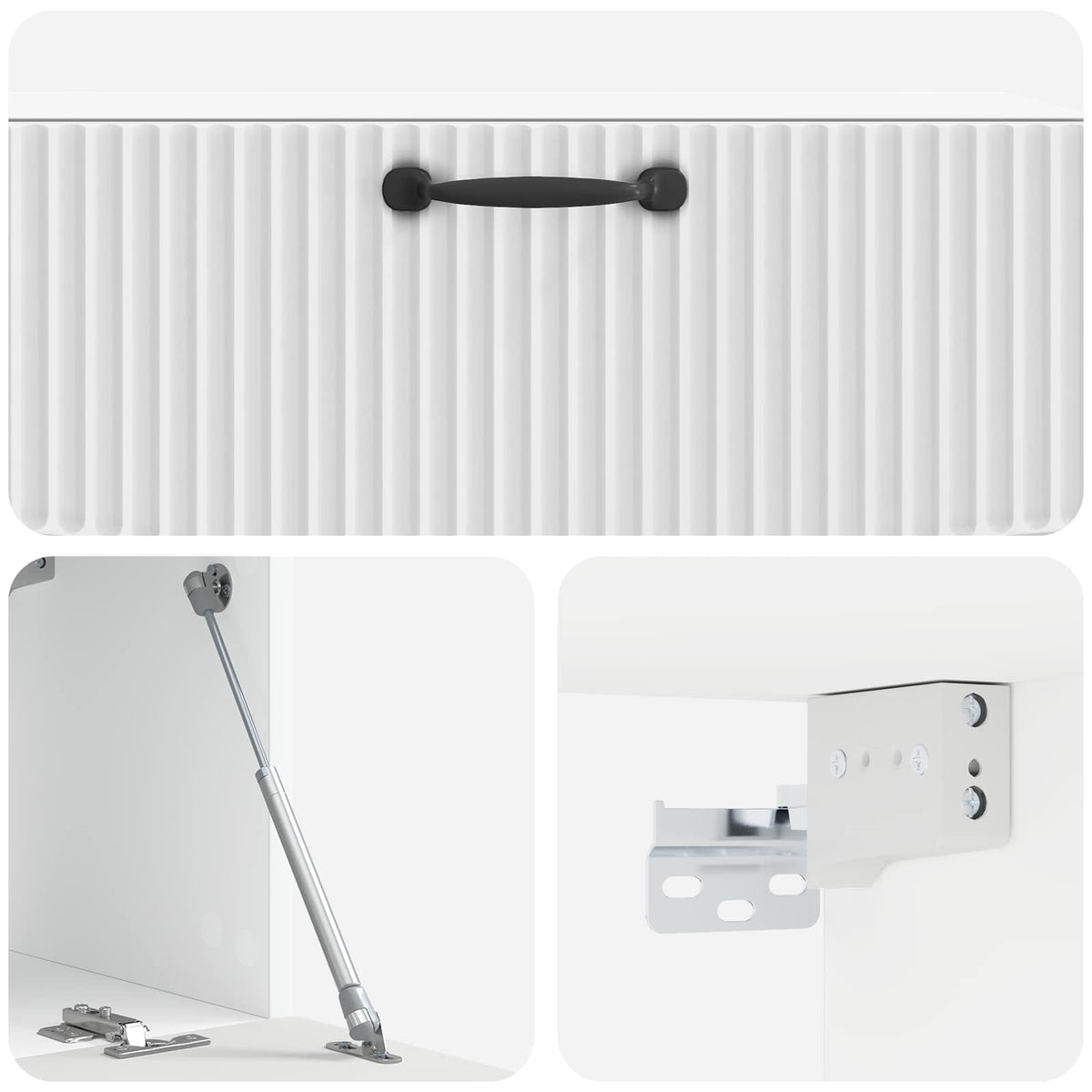 Væghængt TV-skab Hvid højglans 98 x 31 x 30 cm Konstrueret træ