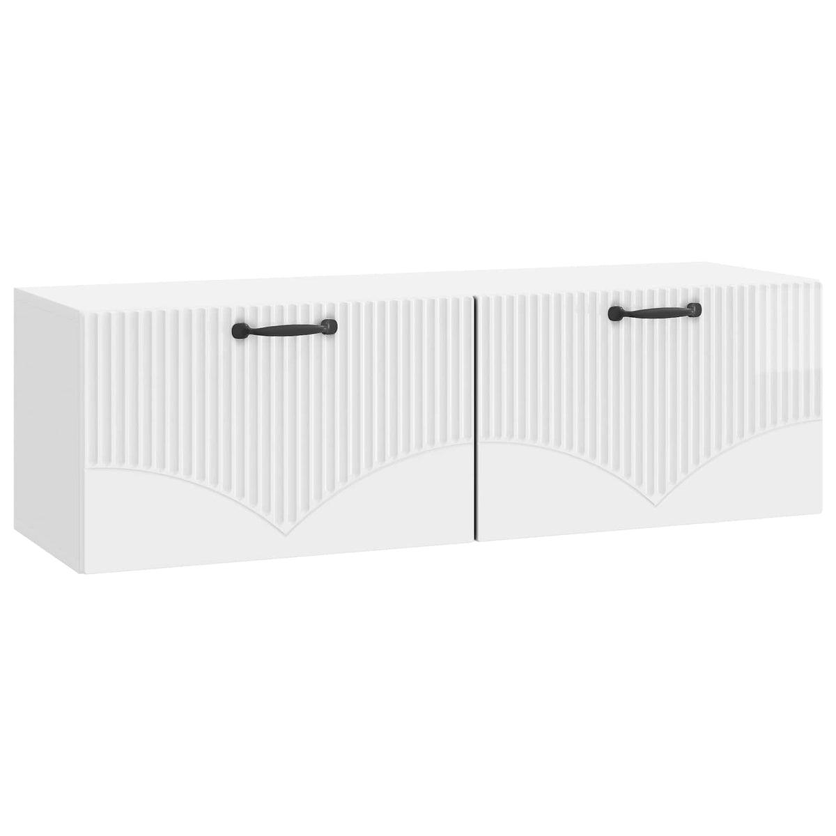 Væghængt TV-skab Hvid højglans 98 x 31 x 30 cm Konstrueret træ