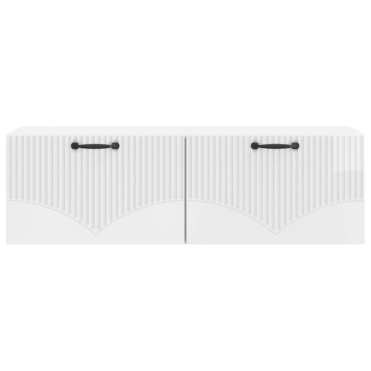 Væghængt TV-skab Hvid højglans 98 x 31 x 30 cm Konstrueret træ