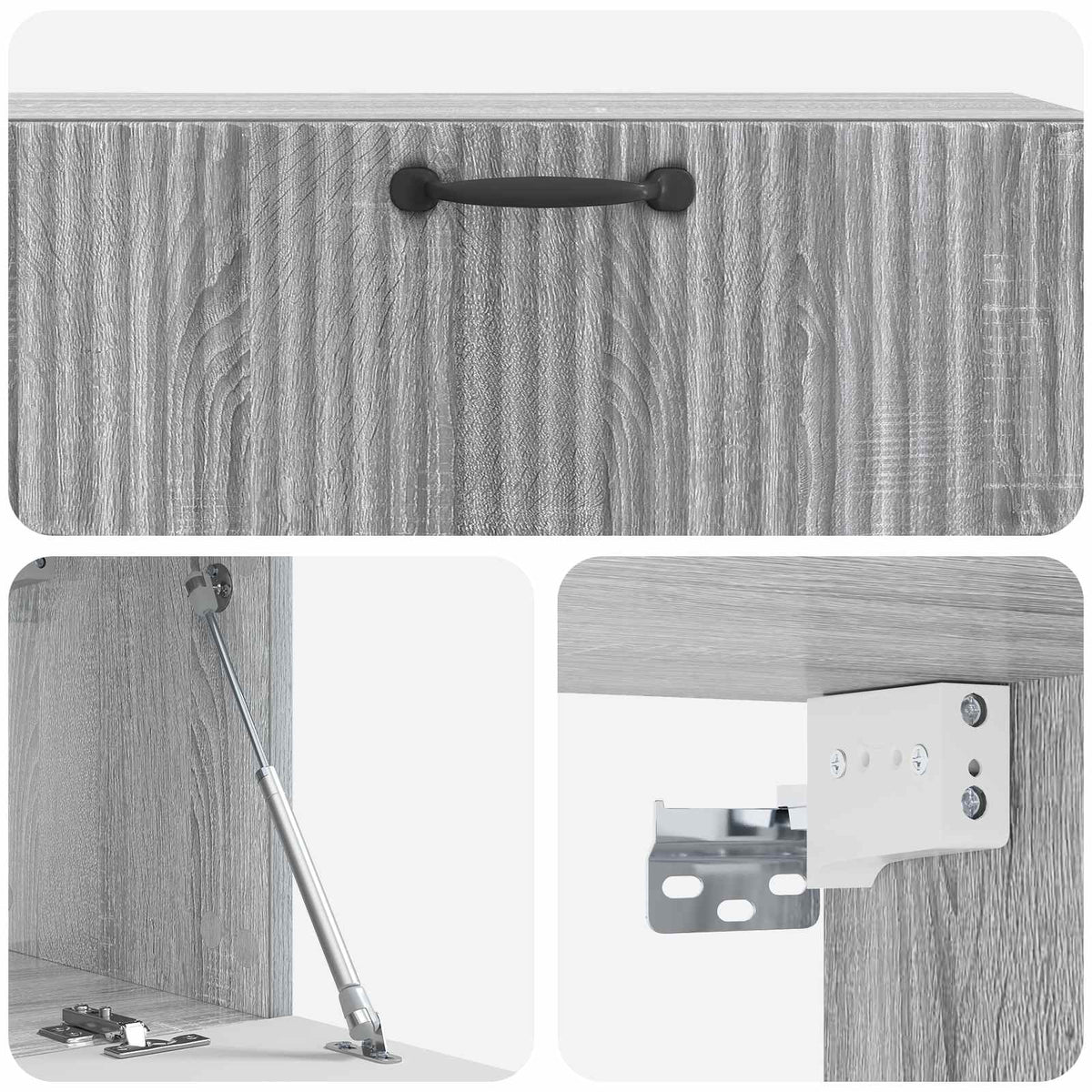 Væghængt TV-skab Grå sonoma-eg 98 x 31 x 30 cm Konstrueret træ