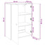 Vægmonteret skab 66 x 34,5 x 90 cm Konstrueret træ Røget eg