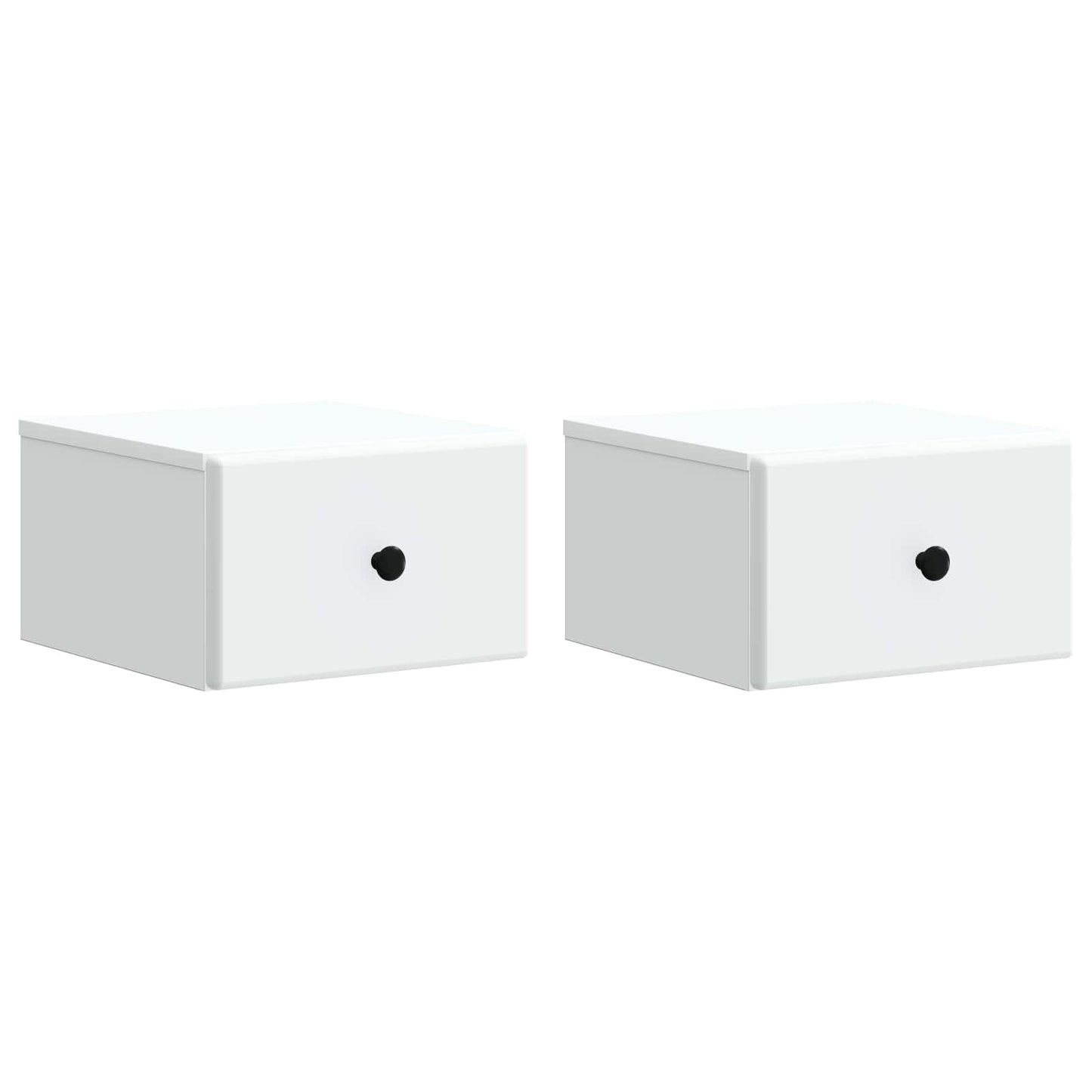 Væghængt Natbord 2 stk. Hvid 34,5 x 33 x 20 cm Konstrueret træ