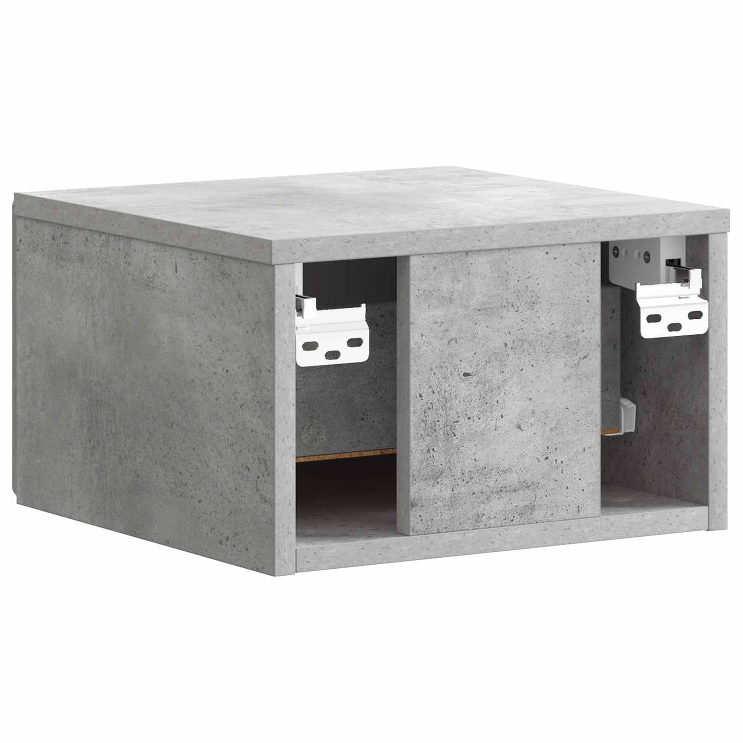 Væghængt Natbord 2 stk. Betongrå 34,5 x 33 x 20 cm