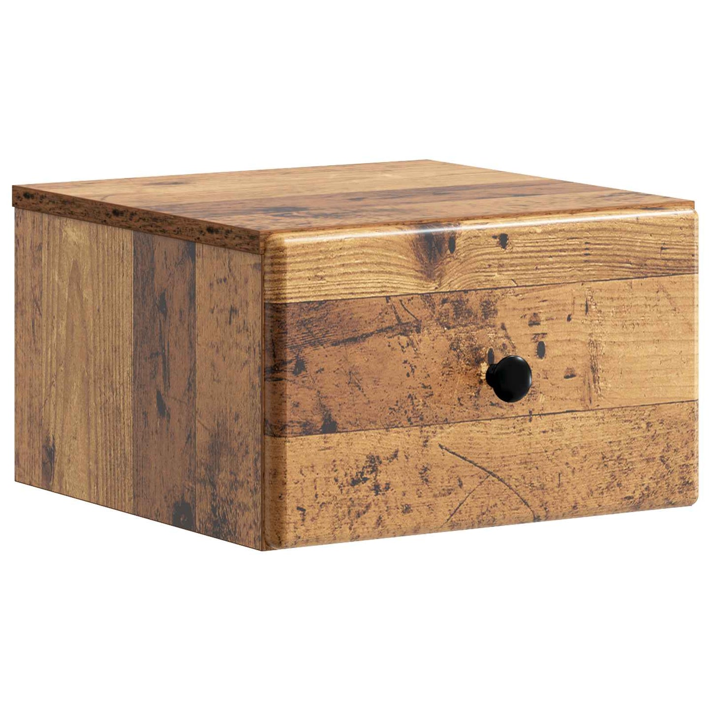 Væghængt Natbord 2 stk. Gammelt træ 34,5 x 33 x 20 cm