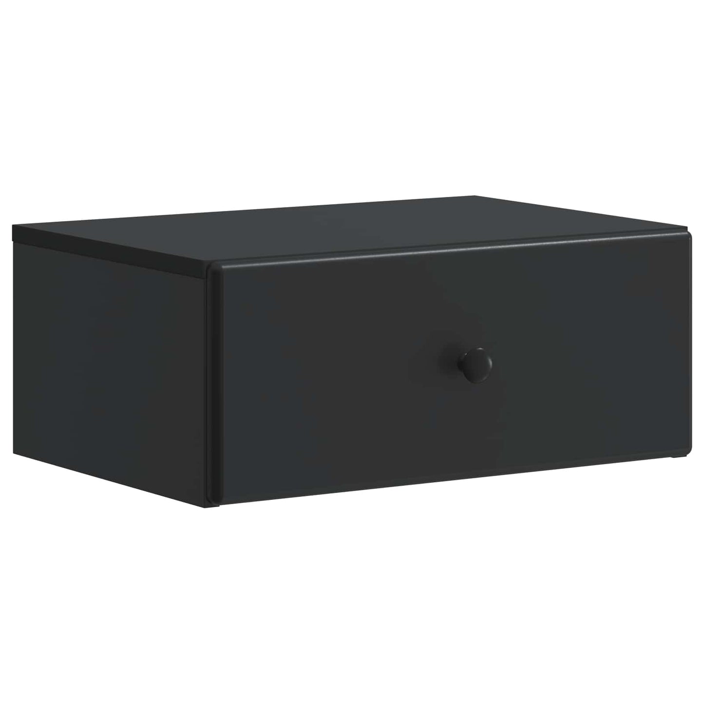 Væghængt Natbord Sort 49 x 34,5 x 20 cm Konstrueret træ
