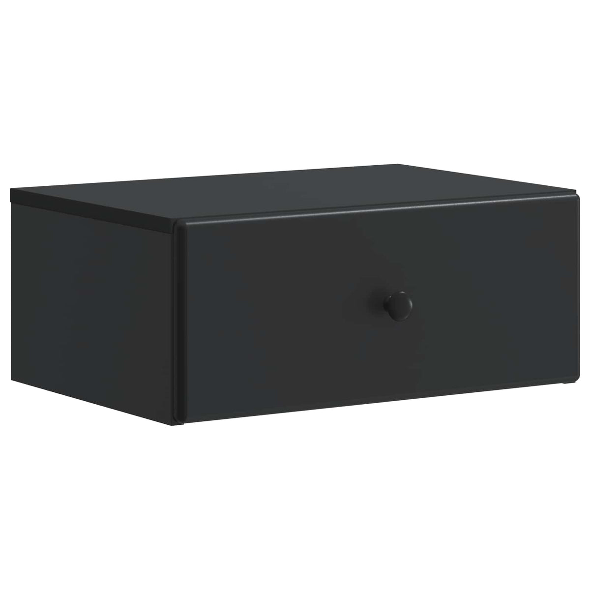 Væghængt Natbord 2 stk. Sort 49 x 34,5 x 20 cm Konstrueret træ