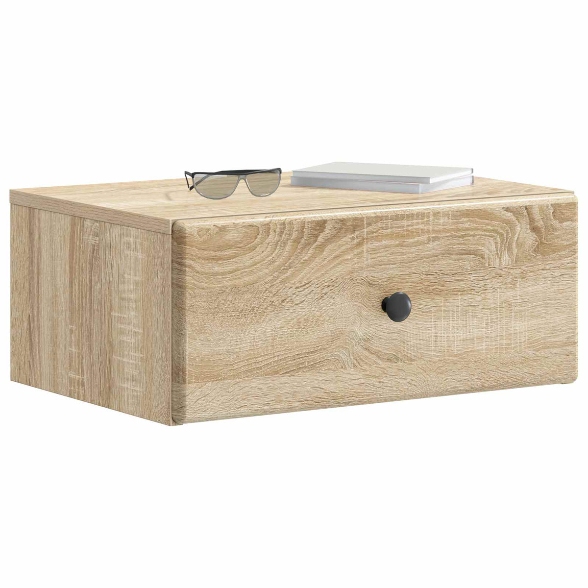 Væghængt Natbord Sonoma-eg 49 x 34,5 x 20 cm Konstrueret træ