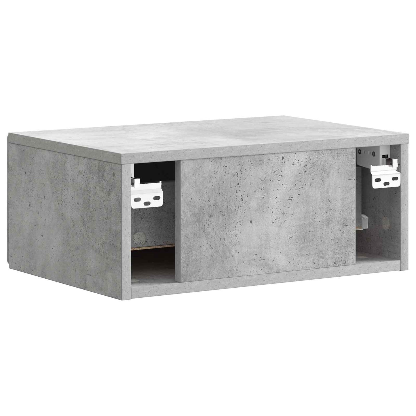 Væghængt Natbord 2 stk. Betongrå 49 x 34,5 x 20 cm