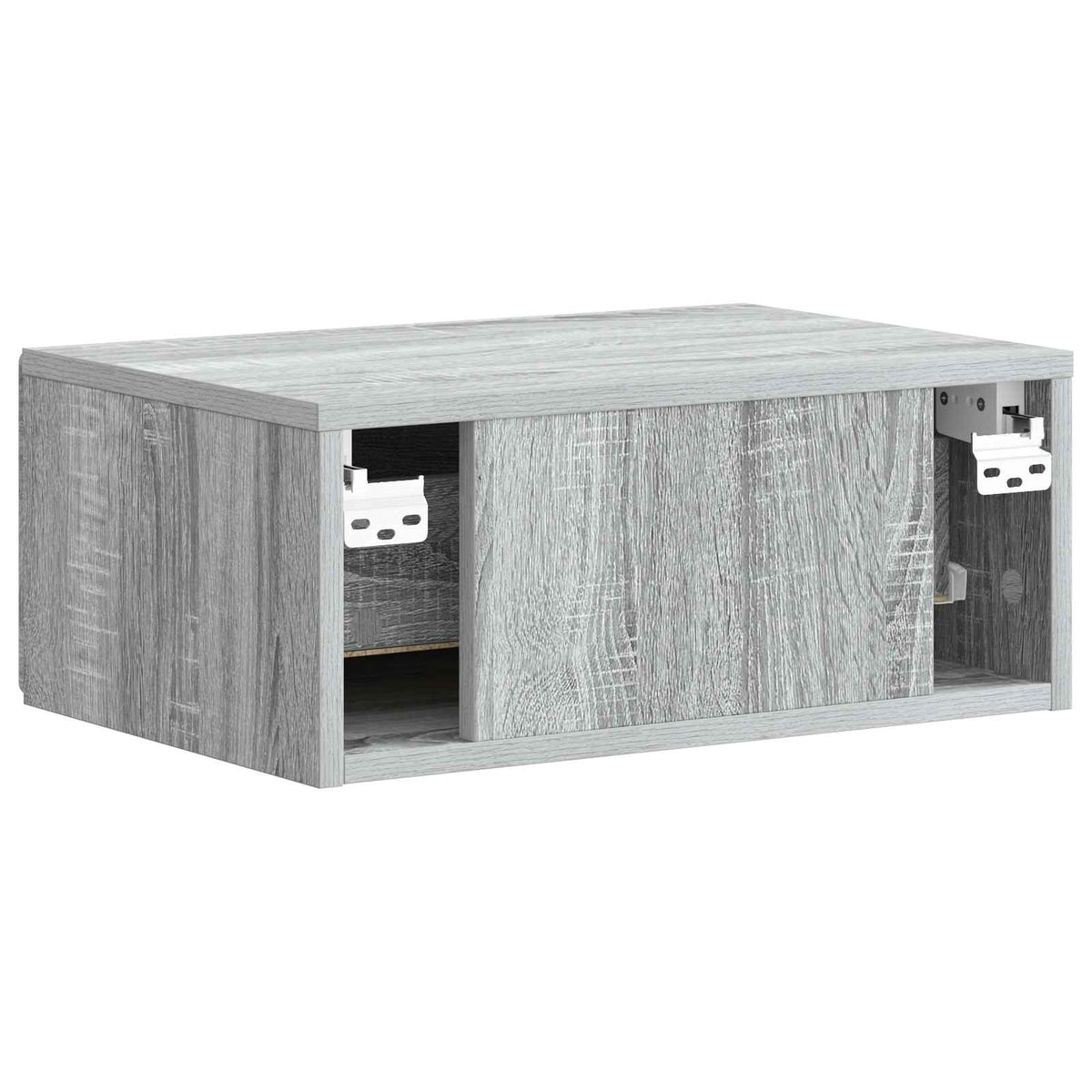 Væghængt Natbord 2 stk. Grå sonoma-eg 49 x 34,5 x 20 cm