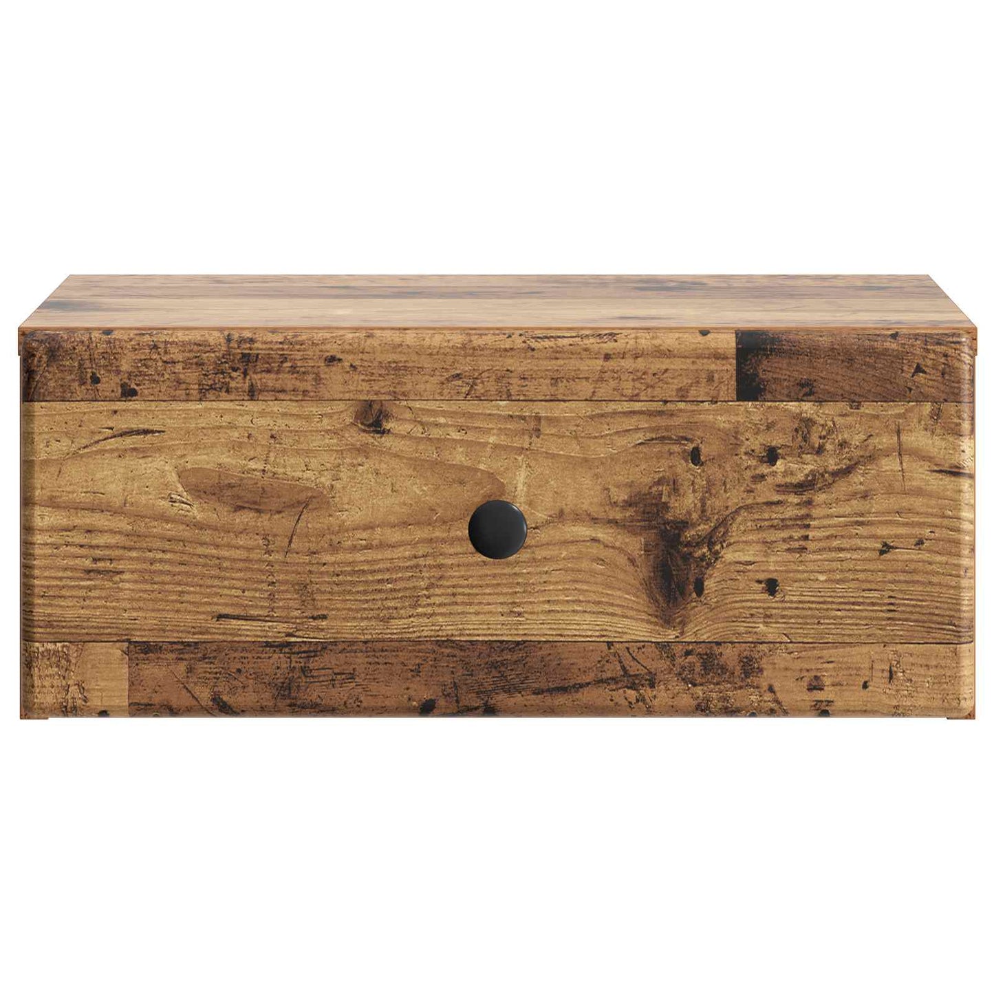 Væghængt Natbord Gammelt træ 49 x 34,5 x 20 cm Konstrueret træ