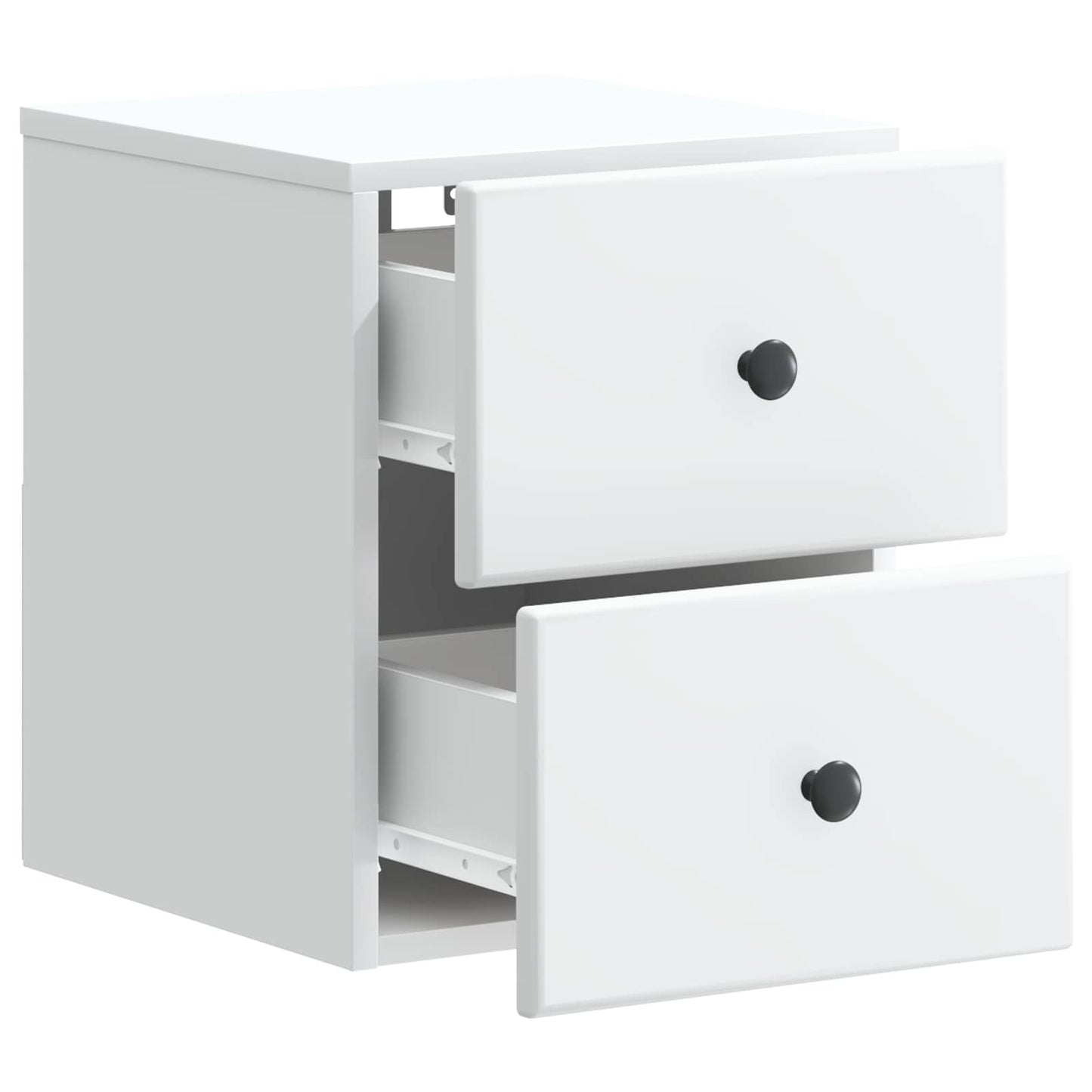 Væghængt Natbord 2 stk. Hvid 34,5 x 33 x 40 cm Konstrueret træ