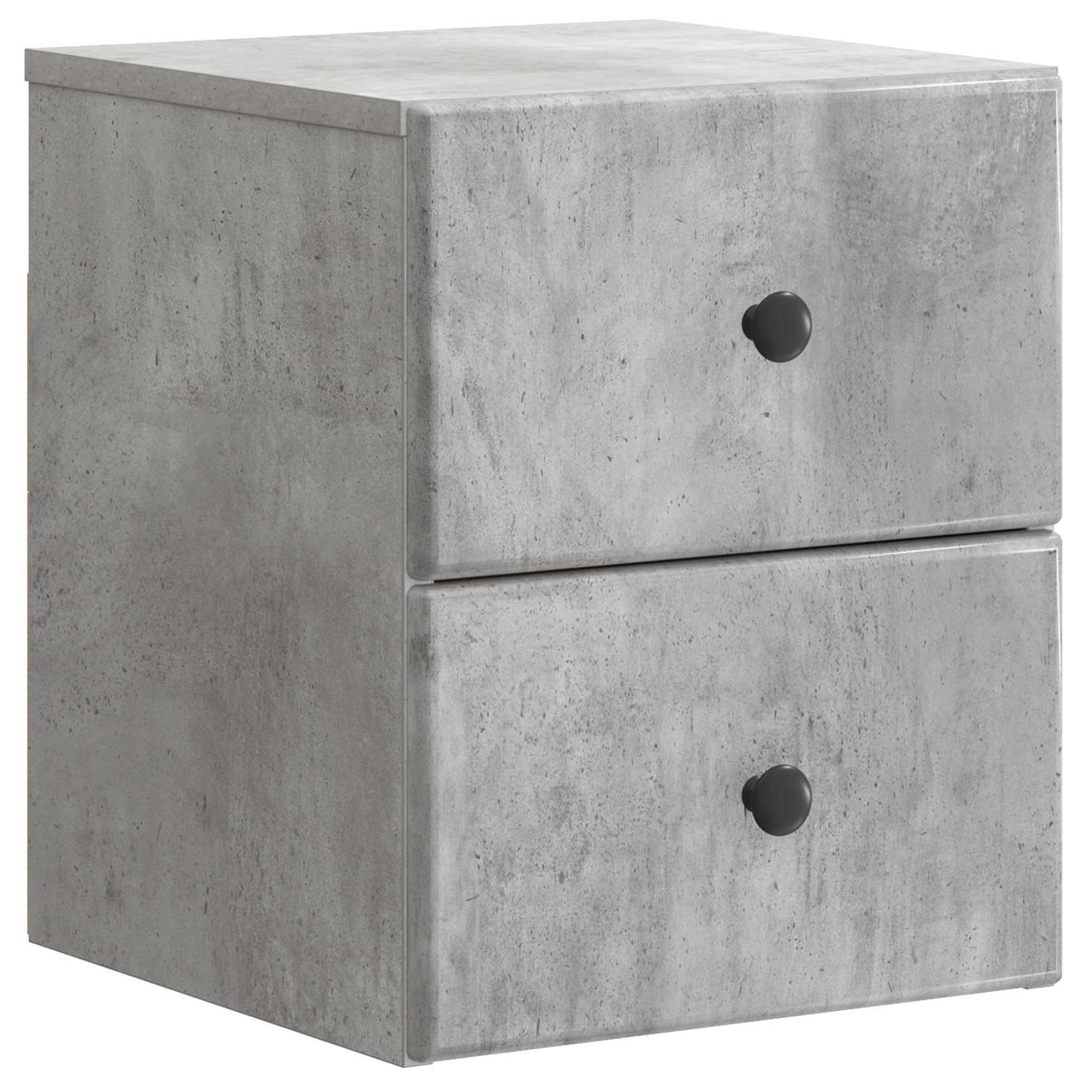 Væghængt Natbord Betongrå 34,5 x 33 x 40 cm Konstrueret træ