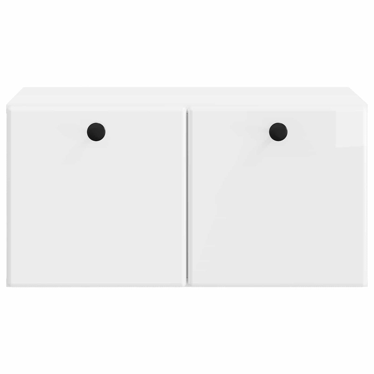 Væghængt TV-skab 59,5 x 41 x 30 cm Hvid højglans