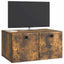 Væghængt TV-skab 59,5 x 41 x 30 cm Røget eg Konstrueret træ