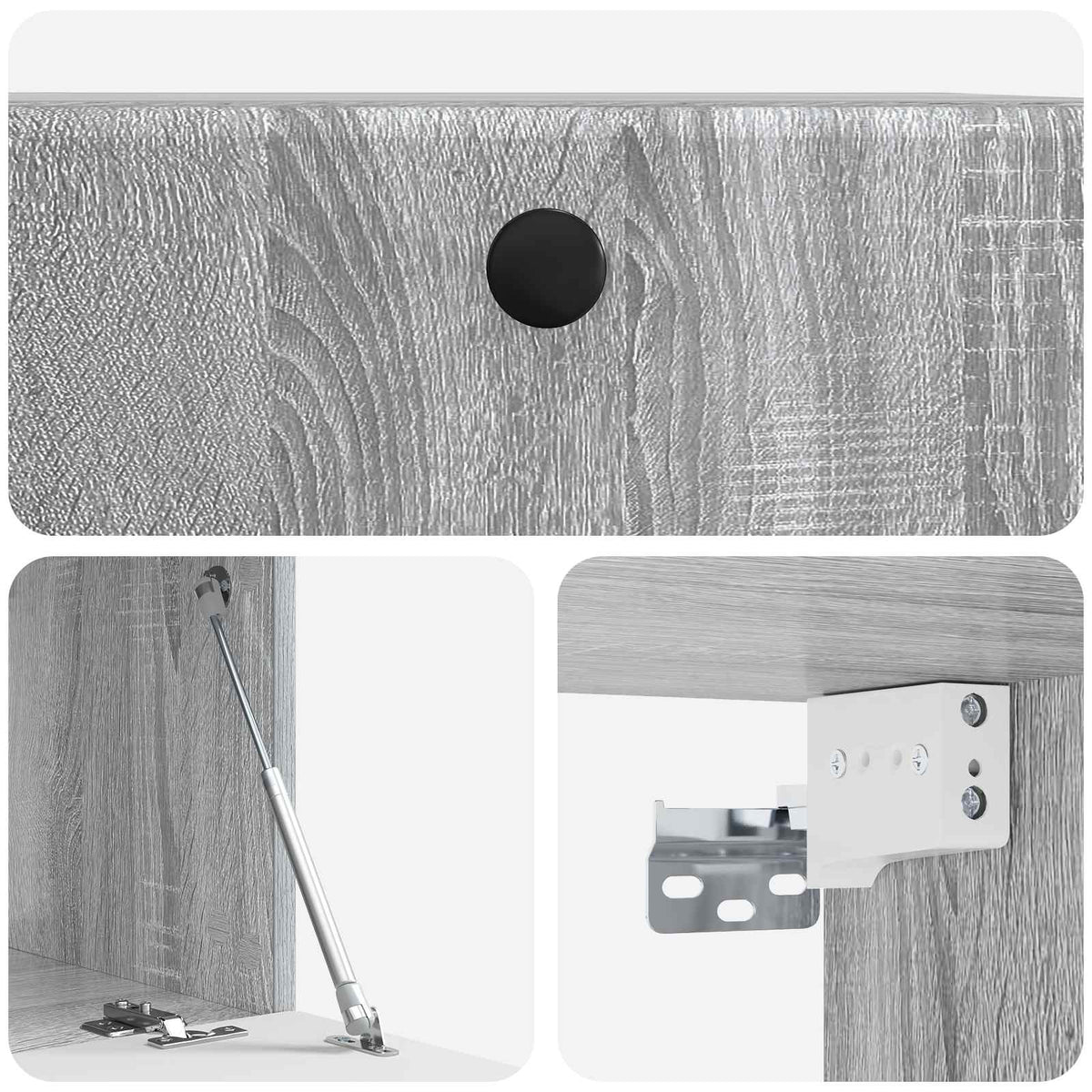 Væghængt TV-skab 59,5 x 41 x 30 cm Grå Sonoma Konstrueret træ