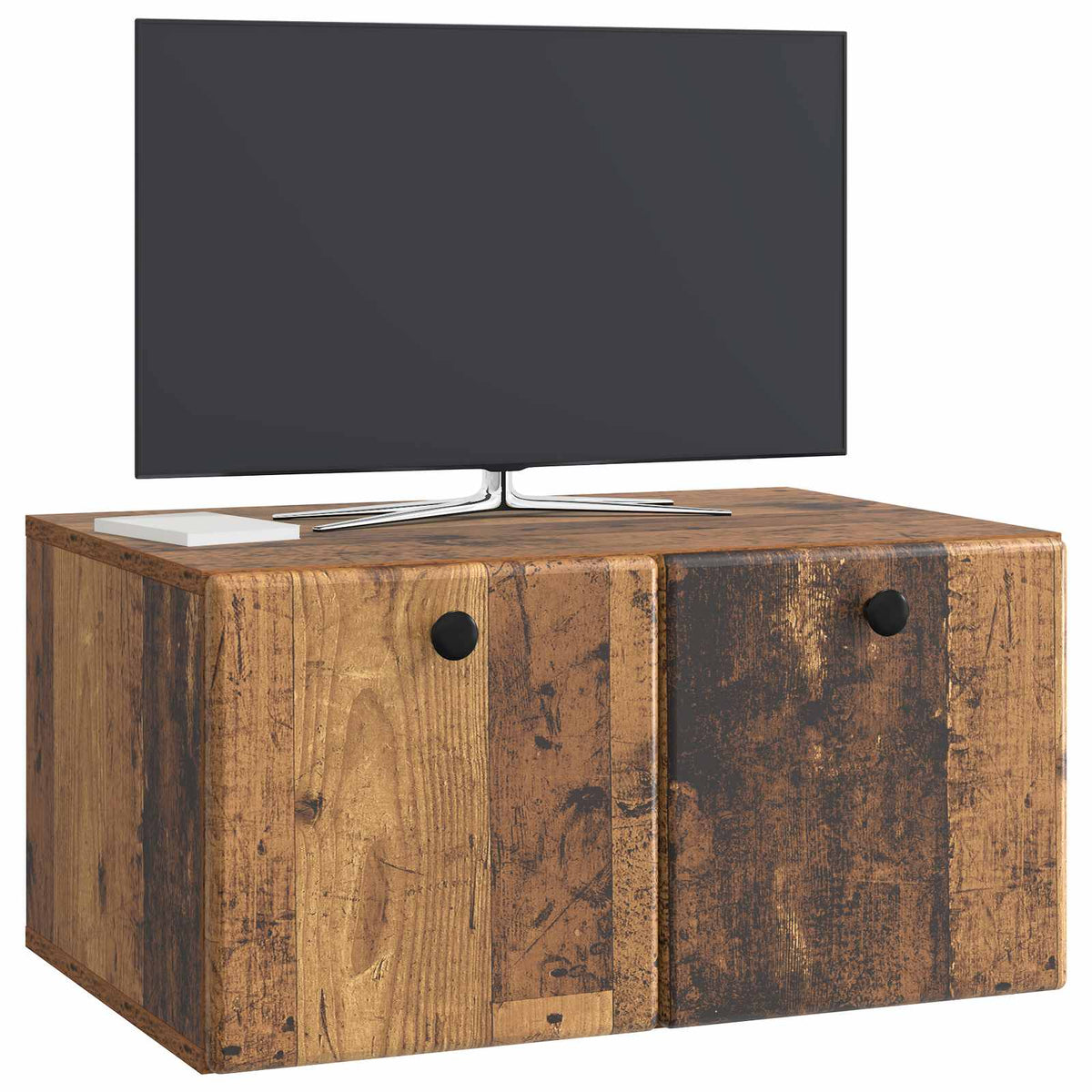 Væghængt TV-skab 59,5 x 41 x 30 cm Gammelt træ Konstrueret træ