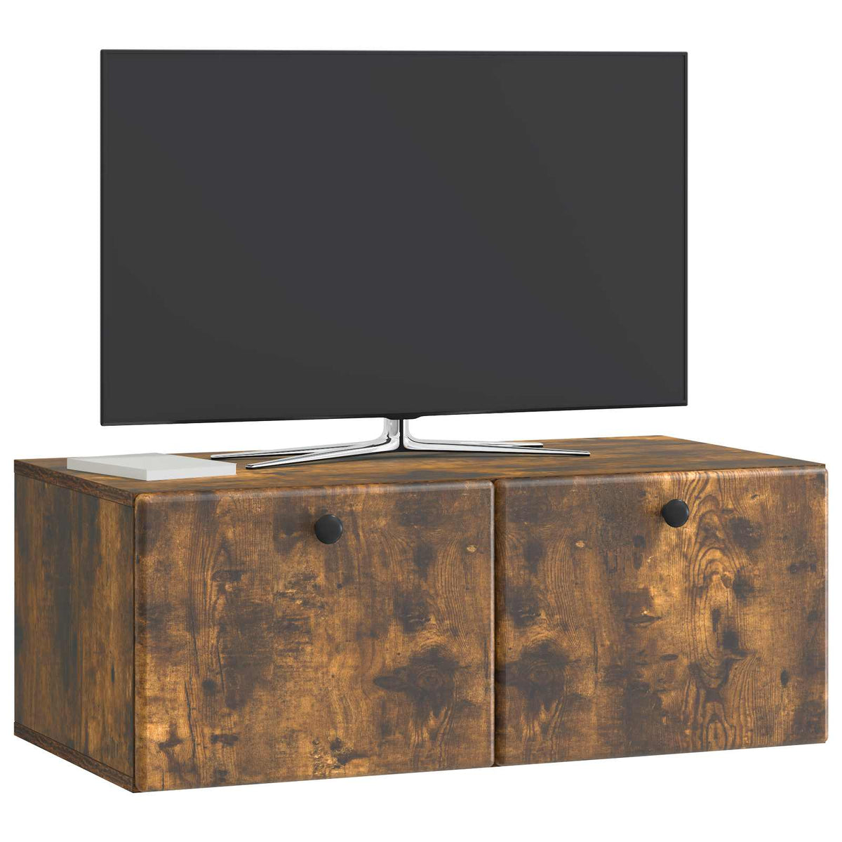 Væghængt TV-skab 78,5 x 41 x 30 cm Røget eg Konstrueret træ