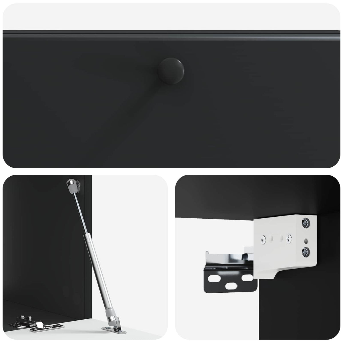 Væghængt TV-skab 98 x 41 x 30 cm Sort Konstrueret træ