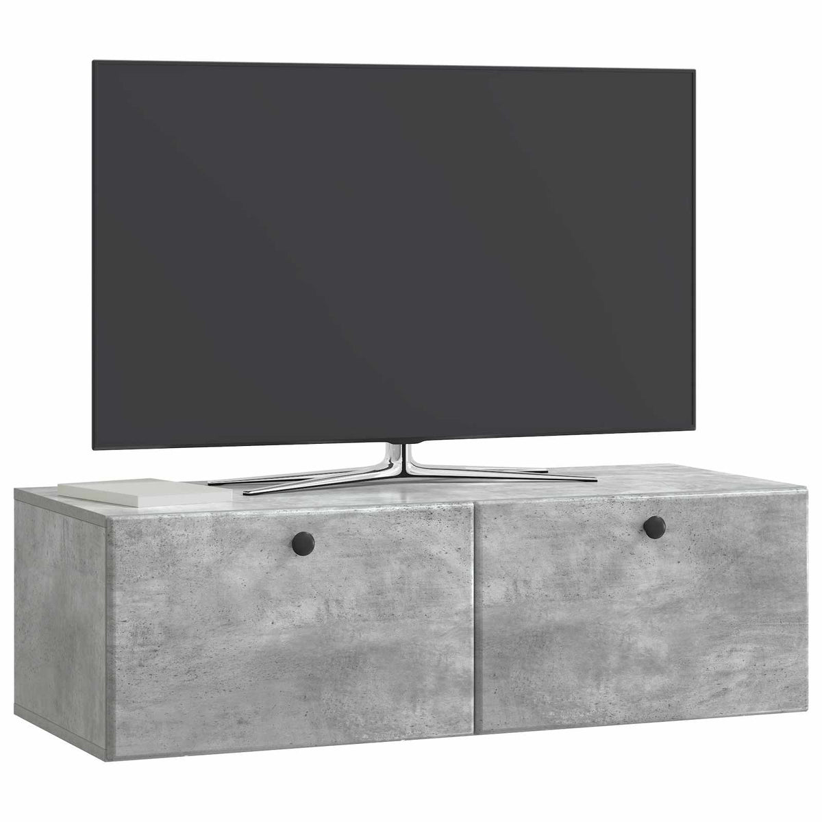 Væghængt TV-skab 98 x 41 x 30 cm Betongrå Konstrueret træ