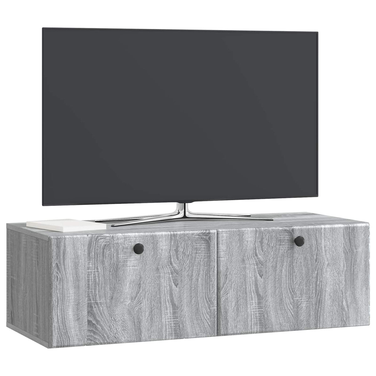 Væghængt TV-skab 98 x 41 x 30 cm Grå Sonoma Konstrueret træ