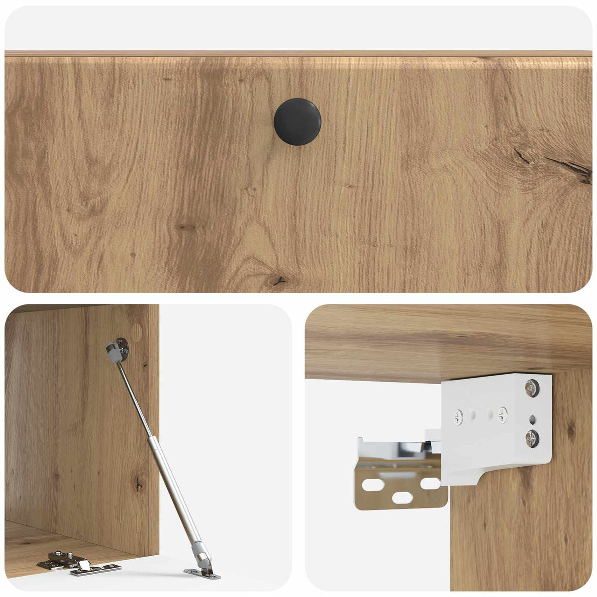 Væghængt TV-skab 98 x 41 x 30 cm Artisan-eg Konstrueret træ