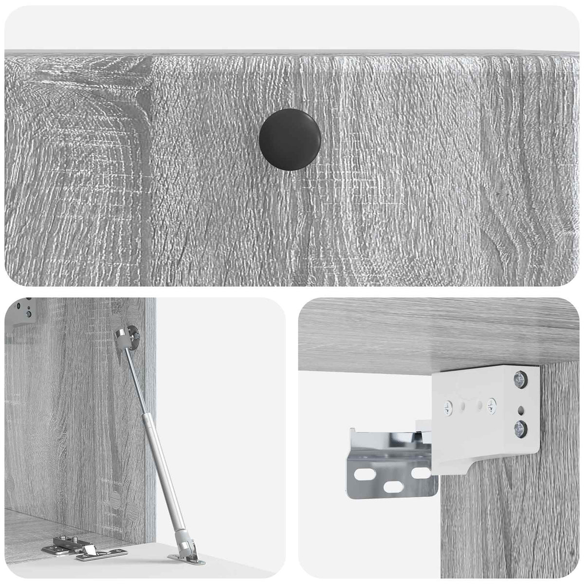 Væghængt TV-skab 59,5 x 31 x 30 cm Grå Sonoma Konstrueret træ