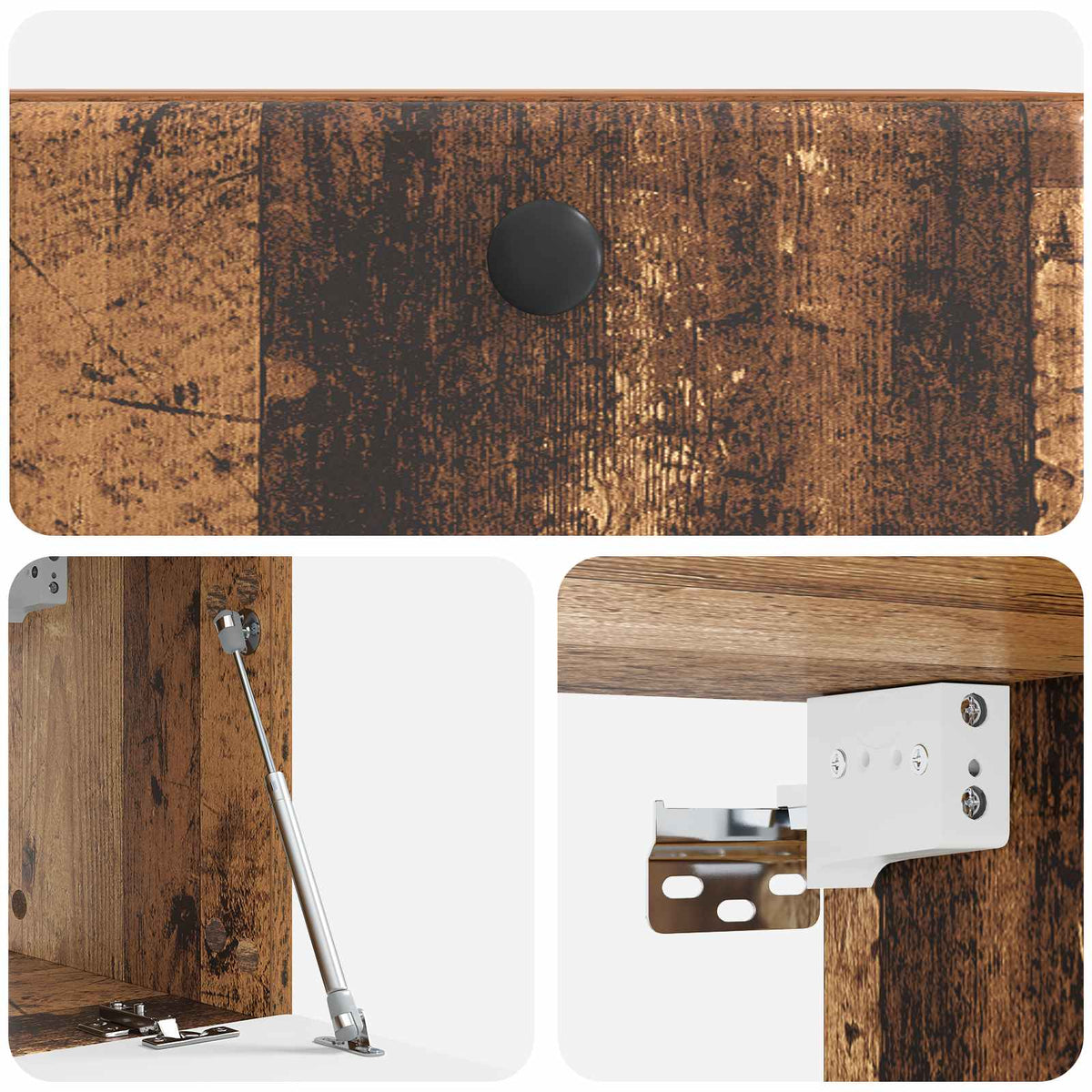 Væghængt TV-skab 59,5 x 31 x 30 cm Gammelt træ Konstrueret træ