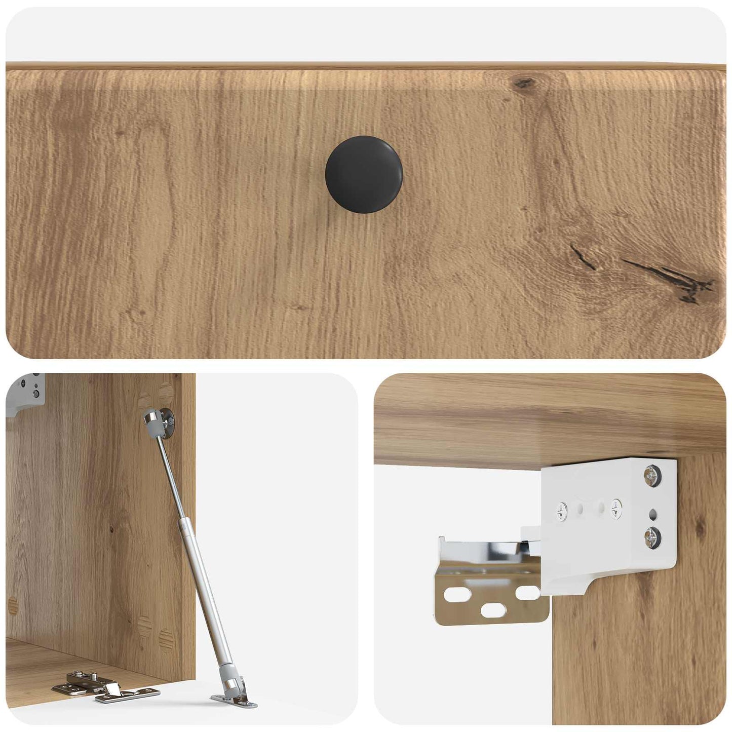 Væghængt TV-skab 59,5 x 31 x 30 cm Artisan-eg Konstrueret træ