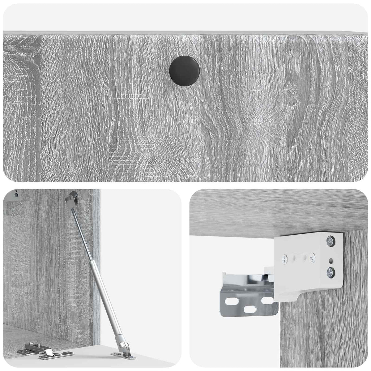 Væghængt TV-skab 78,5 x 31 x 30 cm Grå Sonoma Konstrueret træ