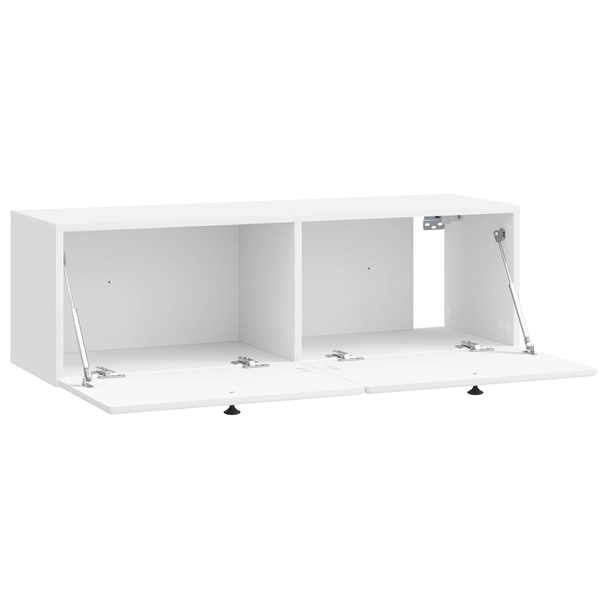 Væghængt TV-skab 98 x 31 x 30 cm Hvid højglans Konstrueret træ