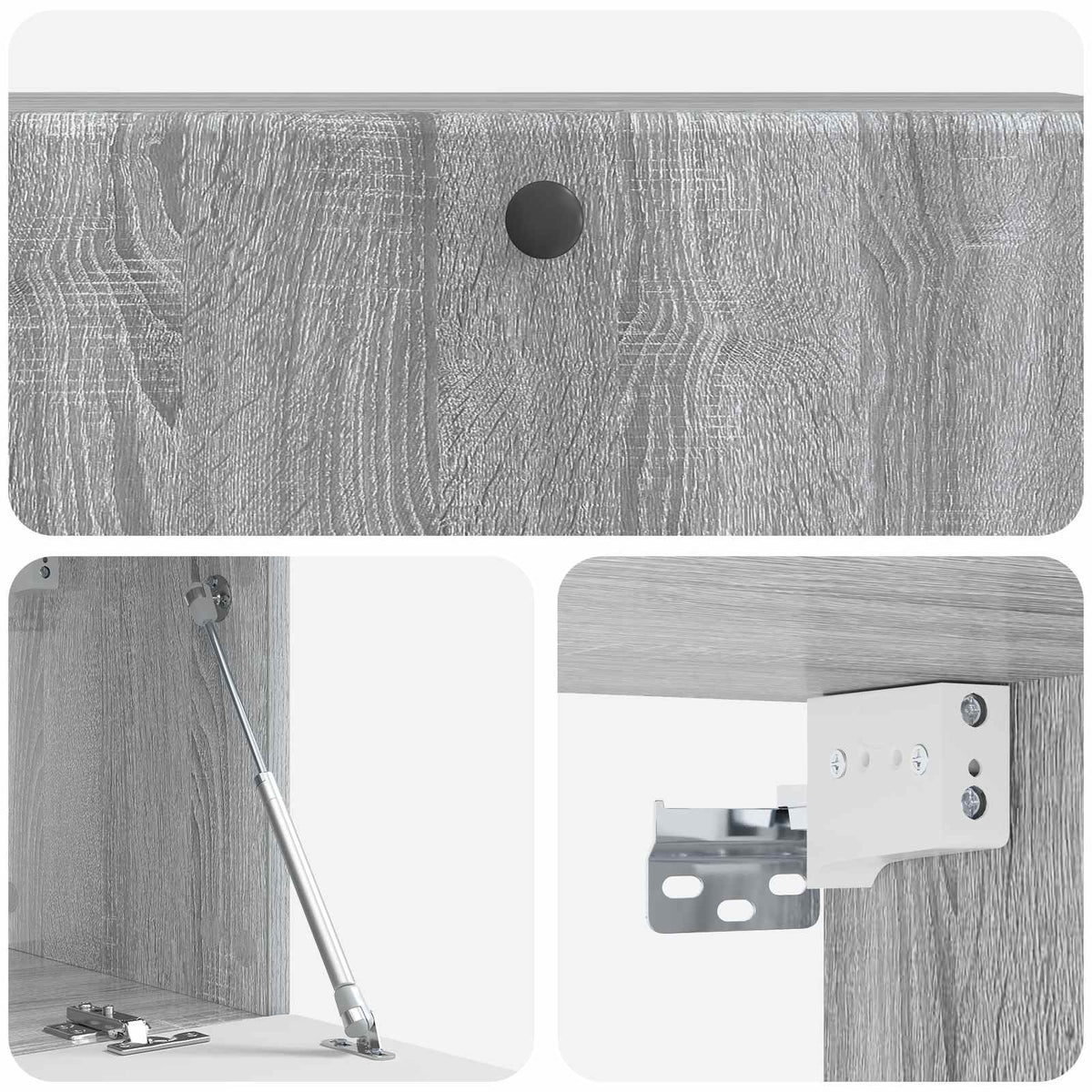 Væghængt TV-skab 98 x 31 x 30 cm Grå Sonoma Konstrueret træ