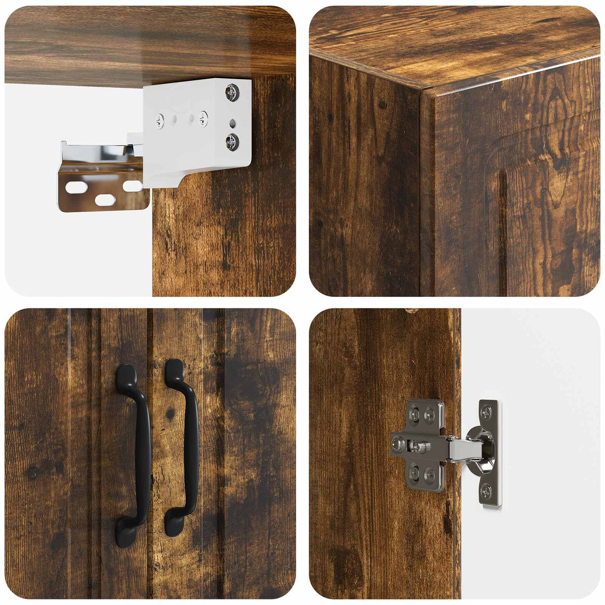 Vægmonteret skab 59 x 31 x 60 cm Konstrueret træ Røget eg