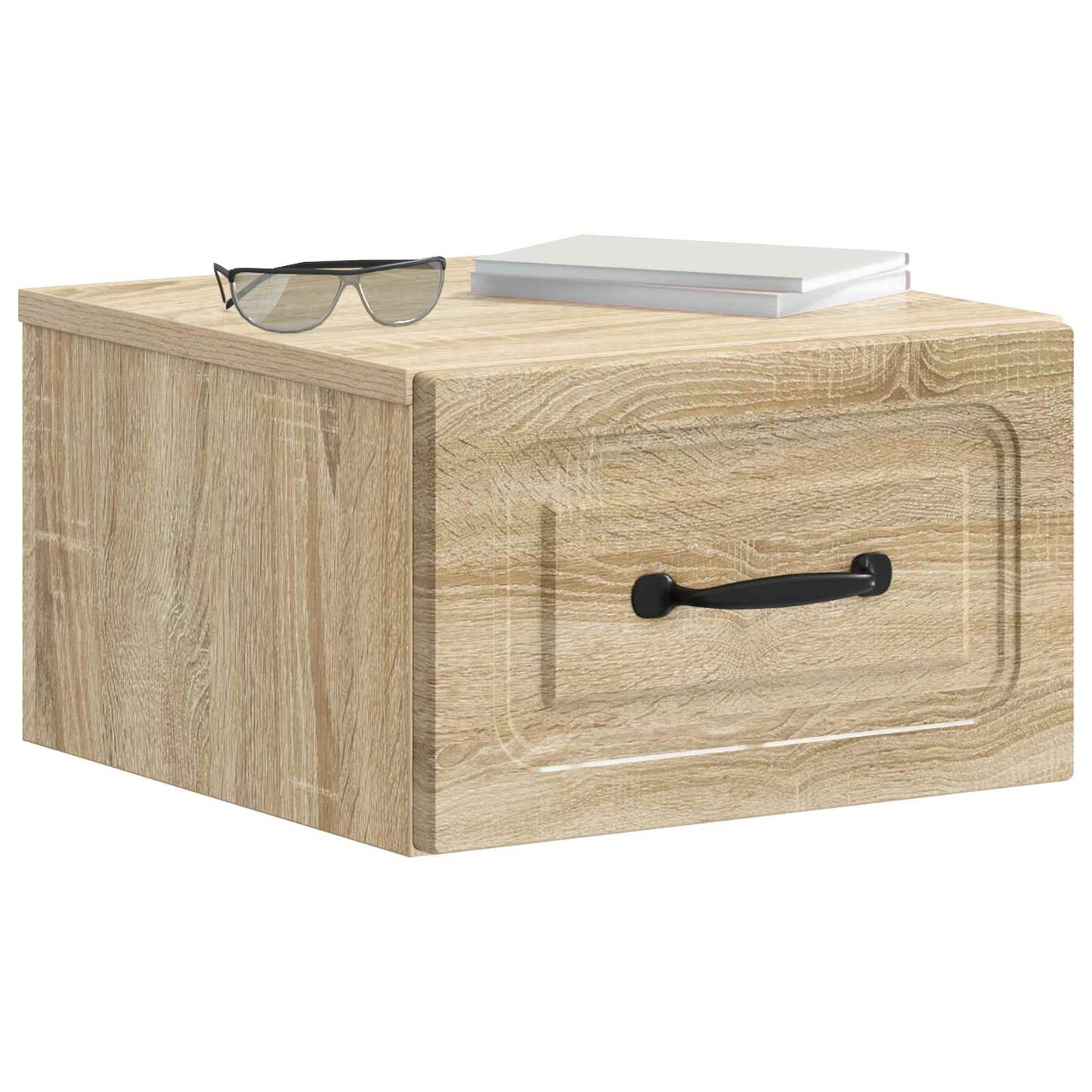 Væghængt Natbord Sonoma-eg 34,5 x 33 x 20 cm Konstrueret træ