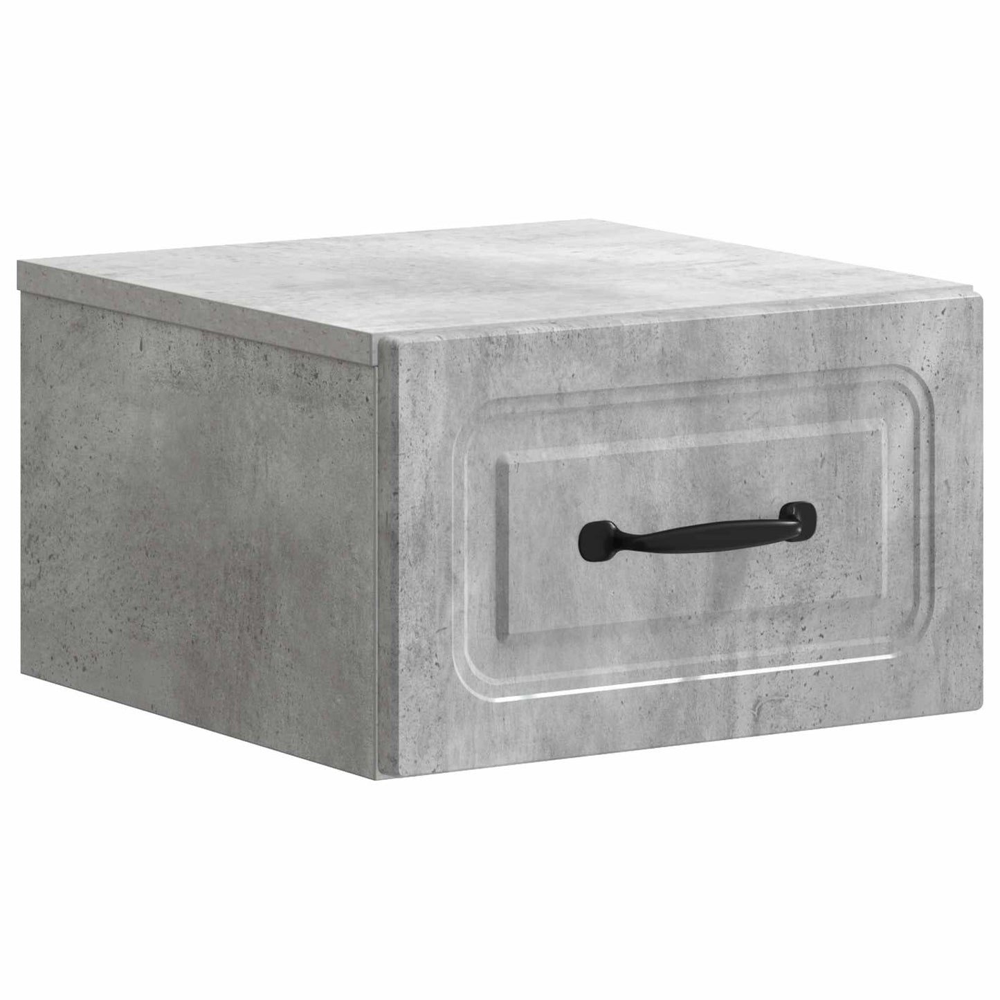 Væghængt Natbord Betongrå 34,5 x 33 x 20 cm Konstrueret træ