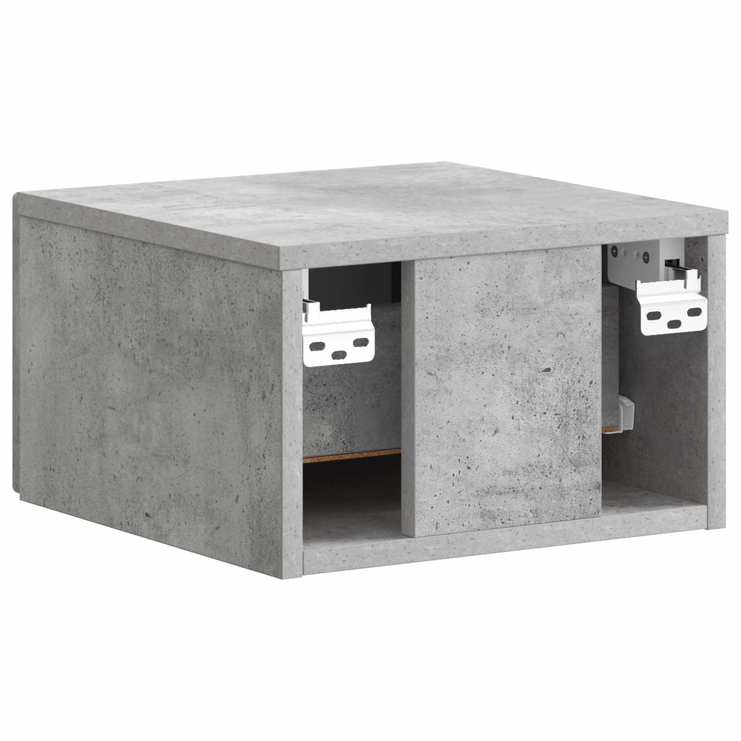 Væghængt Natbord Betongrå 34,5 x 33 x 20 cm Konstrueret træ