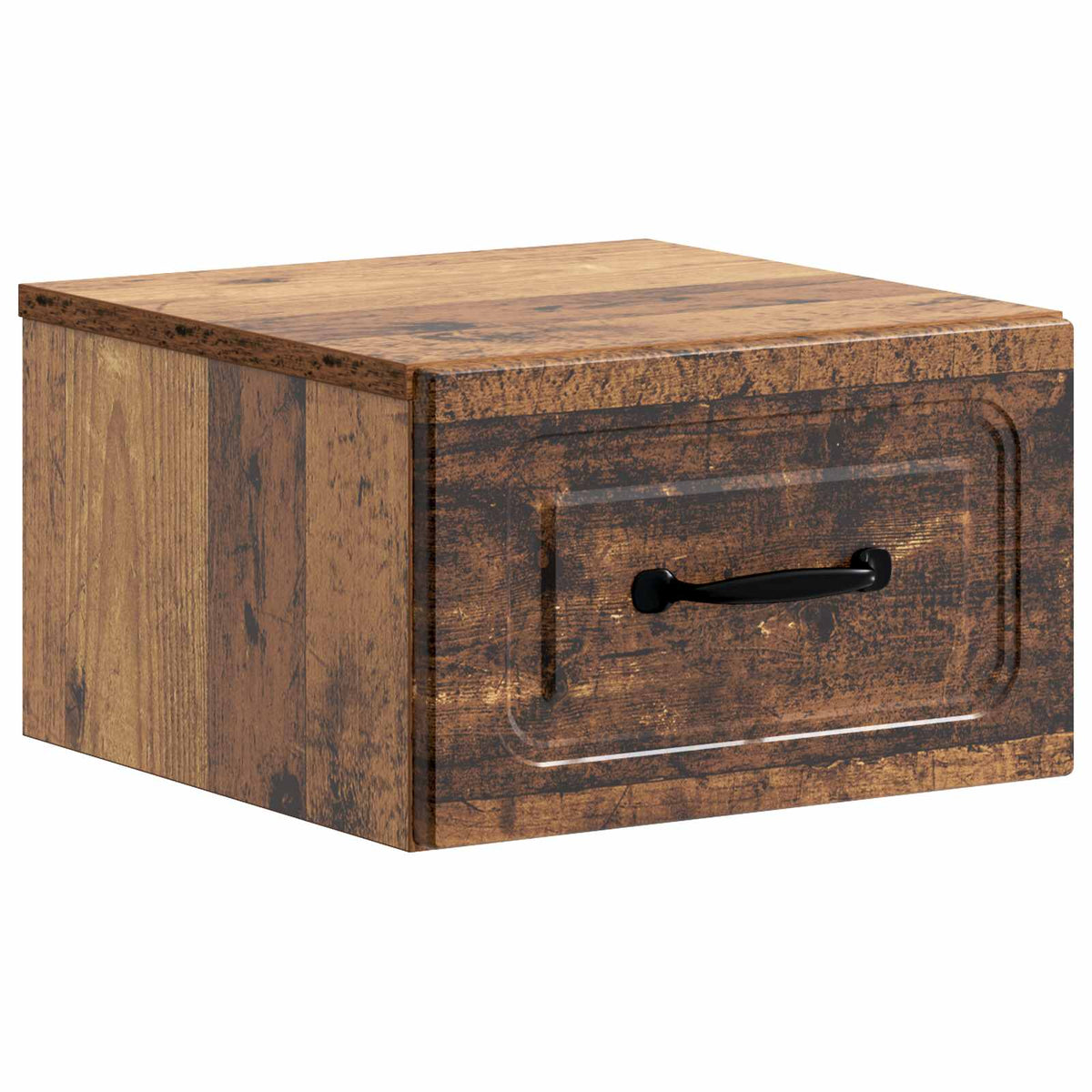 Væghængt Natbord Gammelt træ 34,5 x 33 x 20 cm Konstrueret træ