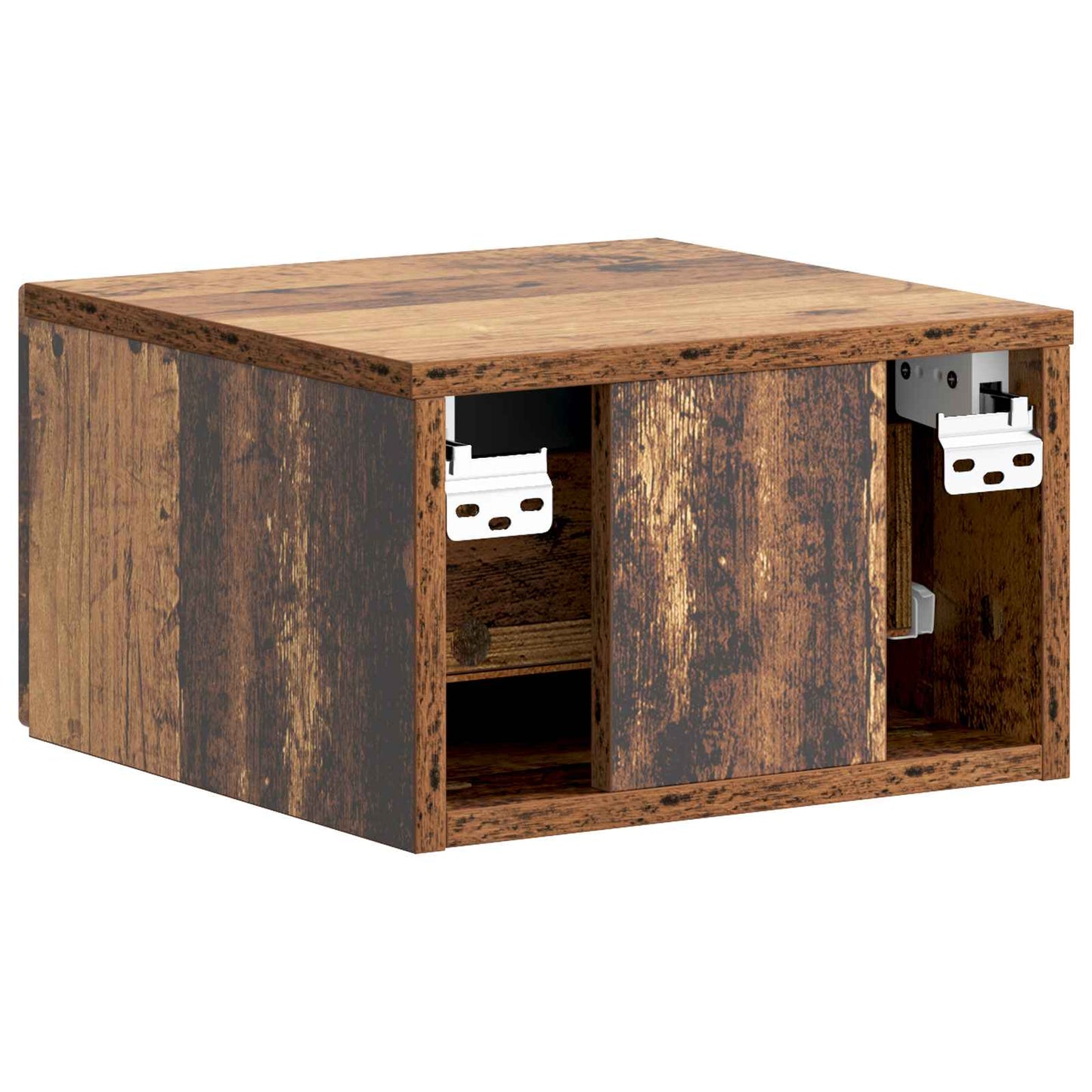 Væghængt Natbord Gammelt træ 34,5 x 33 x 20 cm Konstrueret træ