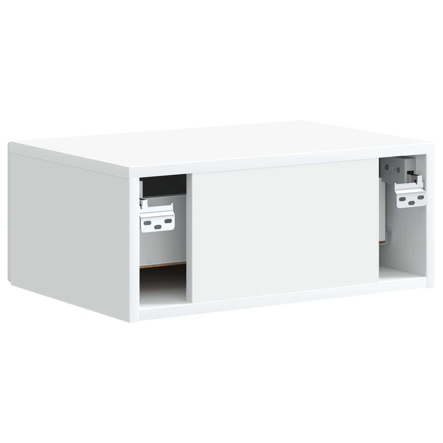 Væghængt Natbord 2 stk. Hvid 49 x 34,5 x 20 cm Konstrueret træ