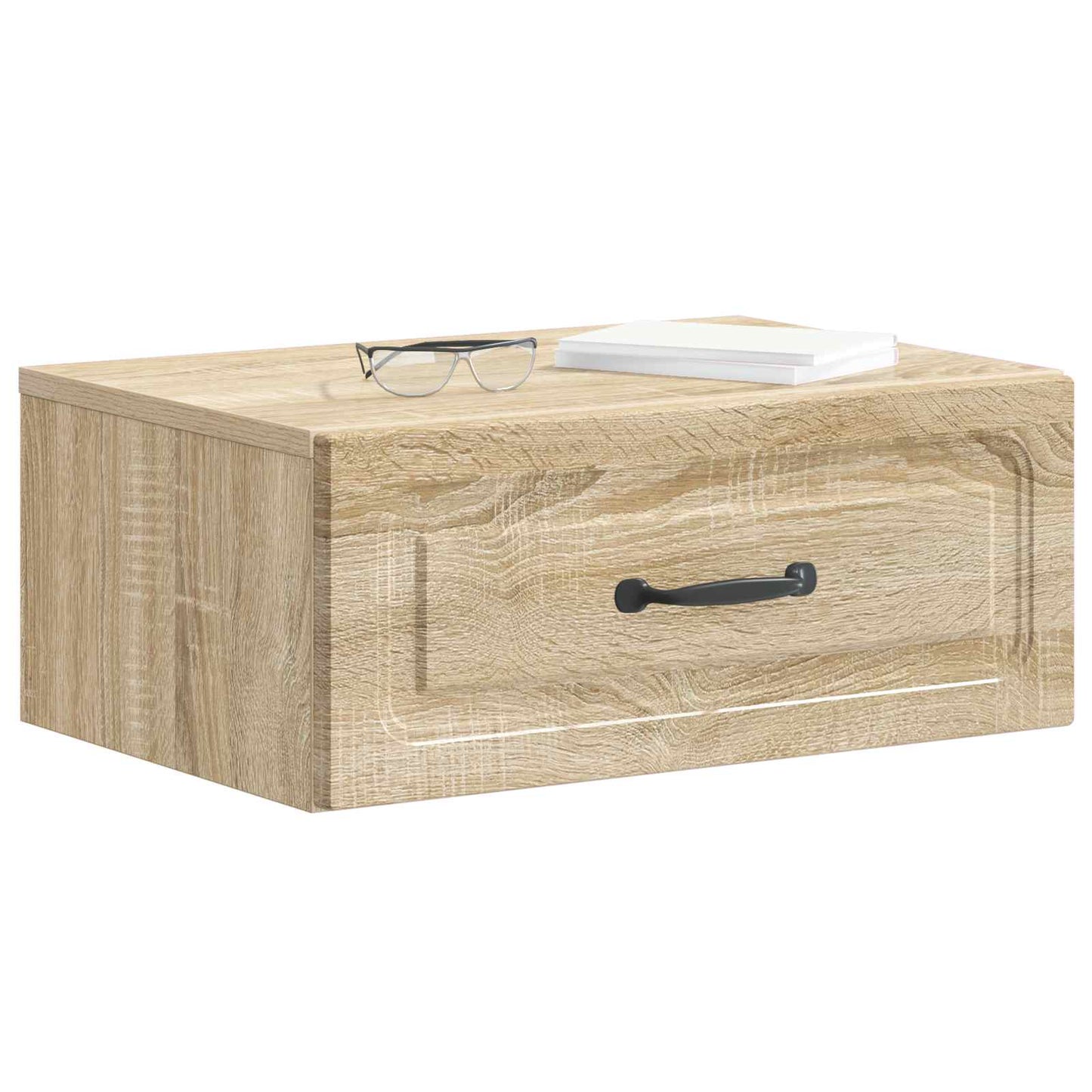 Væghængt Natbord Sonoma-eg 49 x 34,5 x 20 cm Konstrueret træ