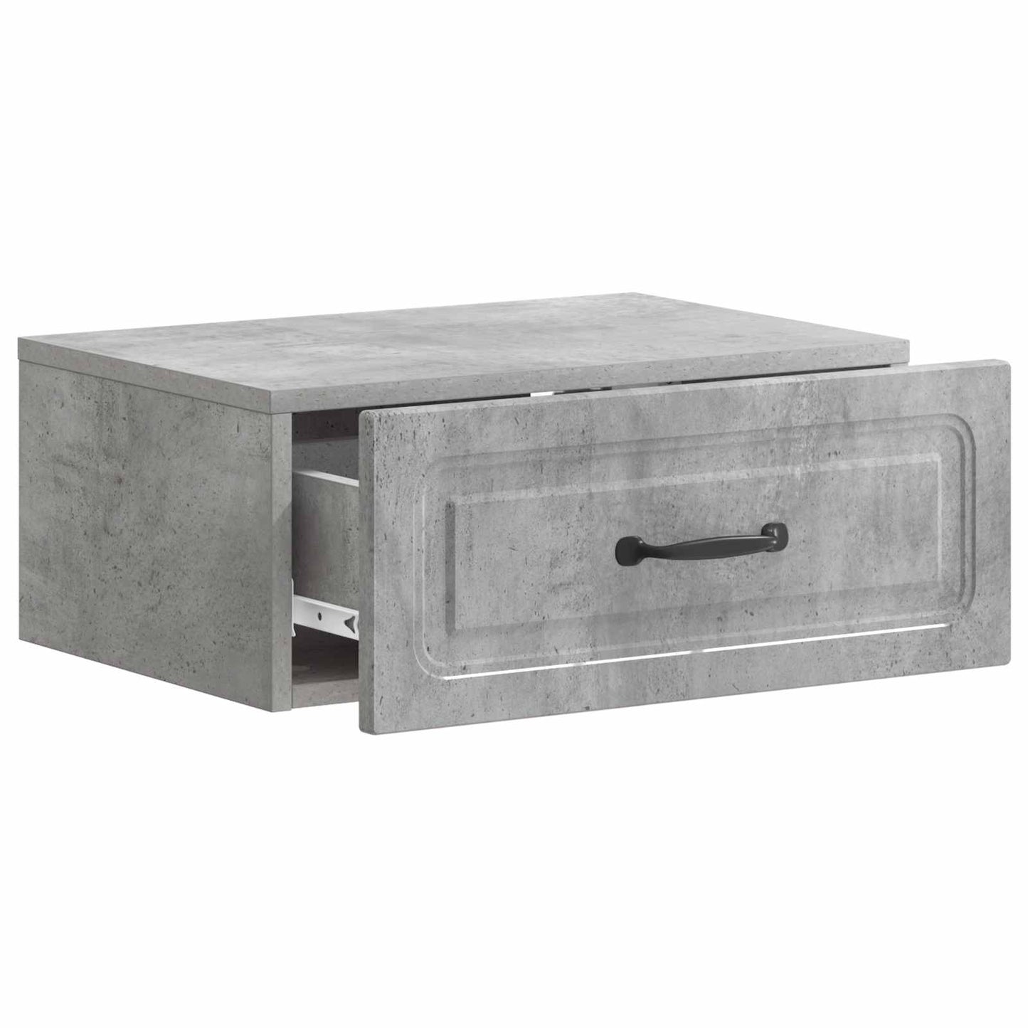 Væghængt Natbord Betongrå 49 x 34,5 x 20 cm Konstrueret træ