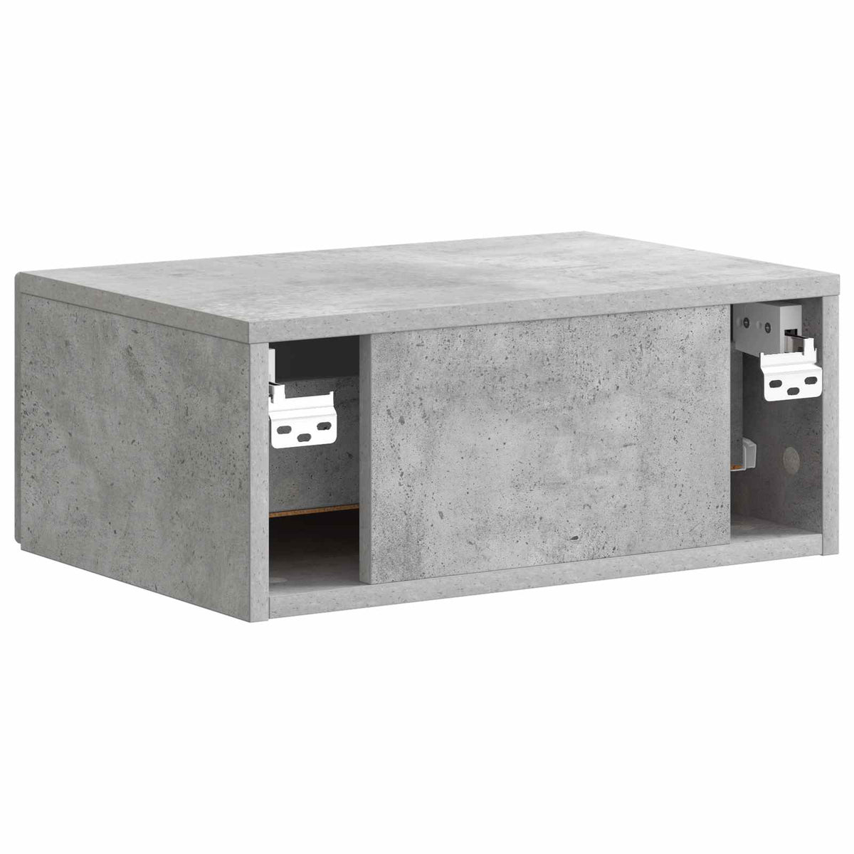 Væghængt Natbord 2 stk. Betongrå 49 x 34,5 x 20 cm
