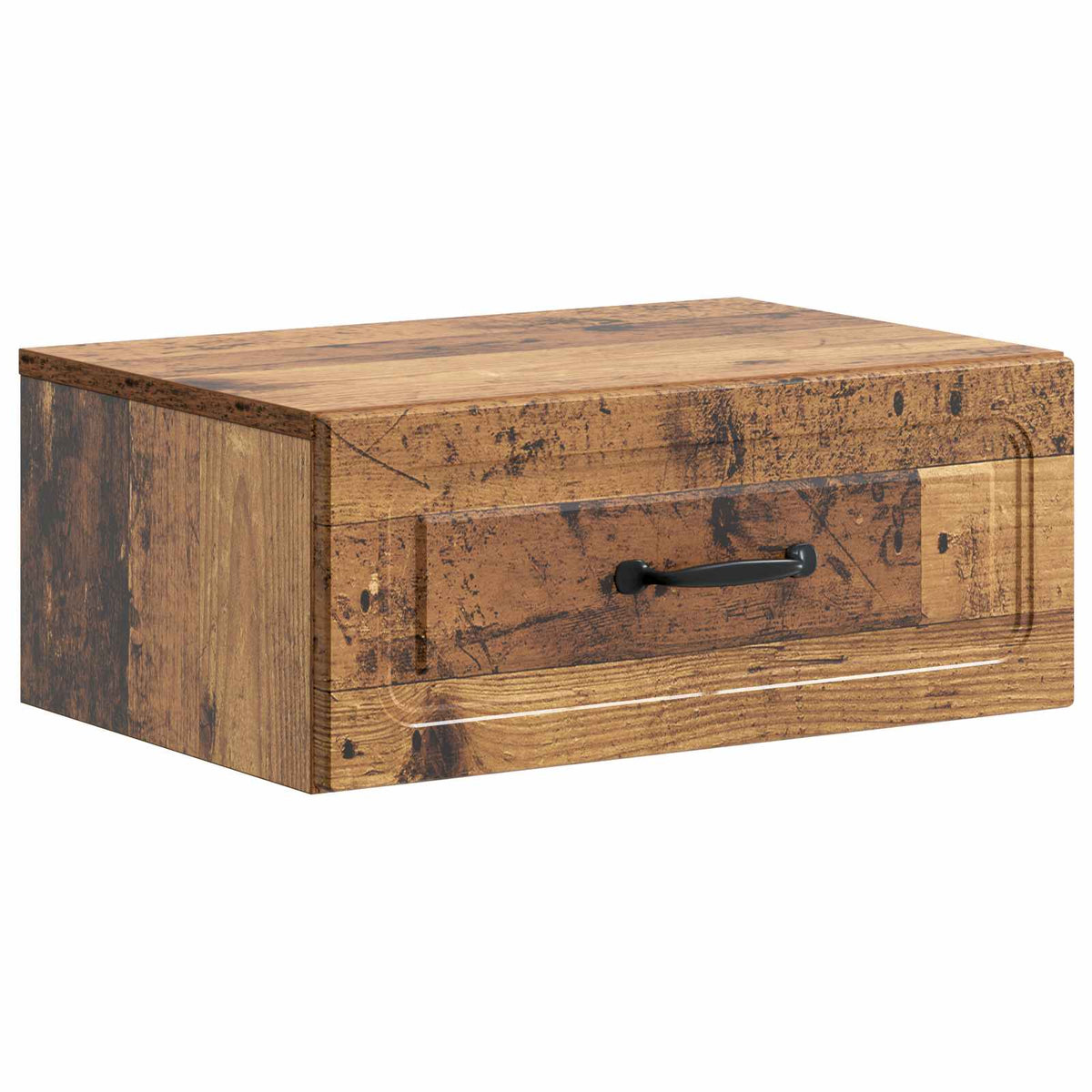 Væghængt Natbord Gammelt træ 49 x 34,5 x 20 cm Konstrueret træ