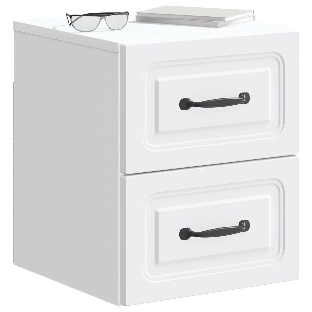 Væghængt Natbord Hvid 34,5 x 33 x 40 cm Konstrueret træ