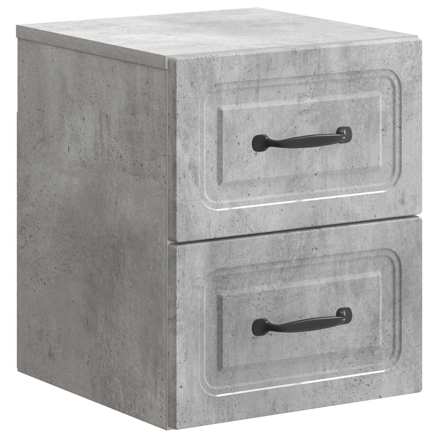 Væghængt Natbord Betongrå 34,5 x 33 x 40 cm Konstrueret træ